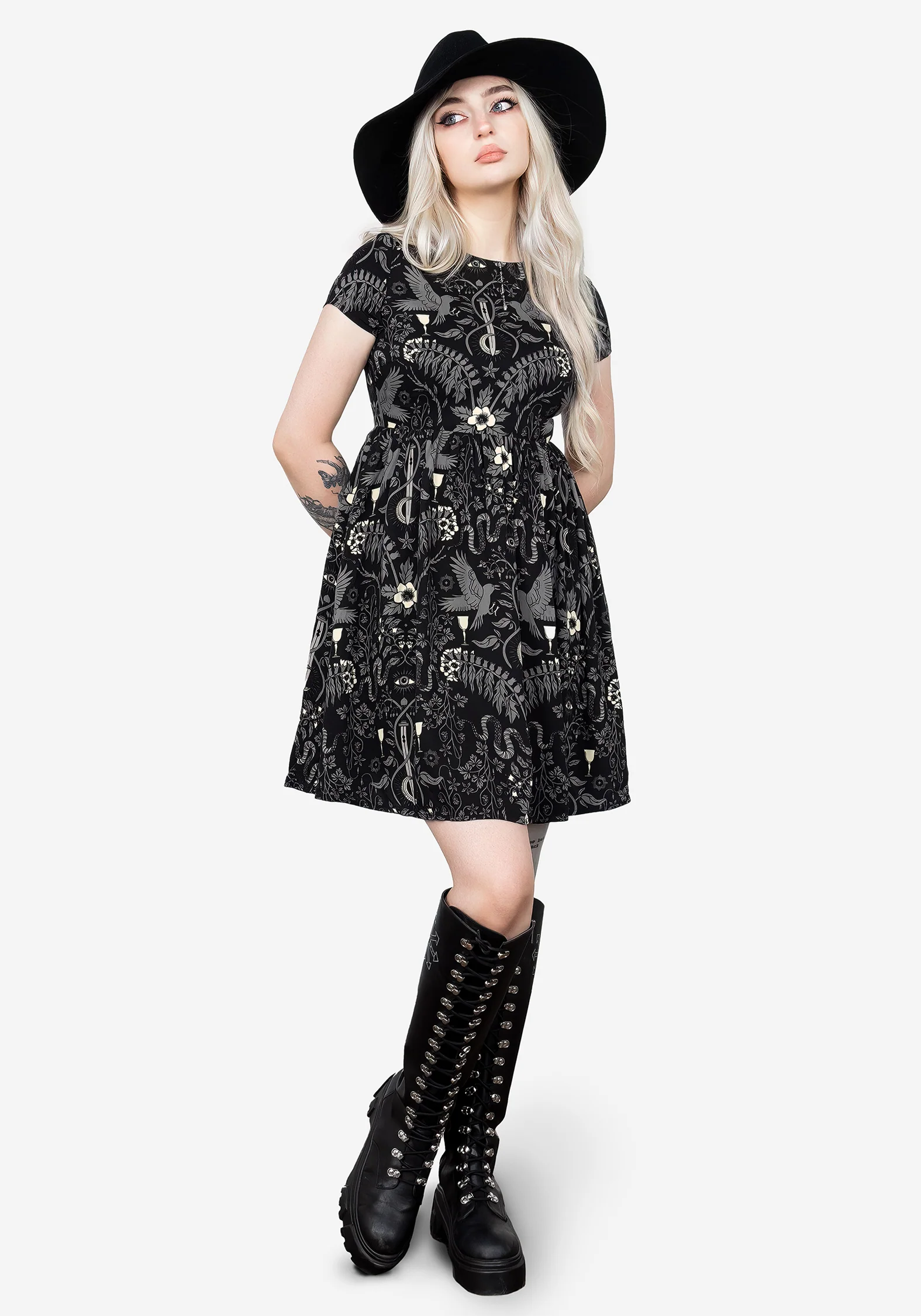 Hecate's Garden Skater Mini Dress - Image 7