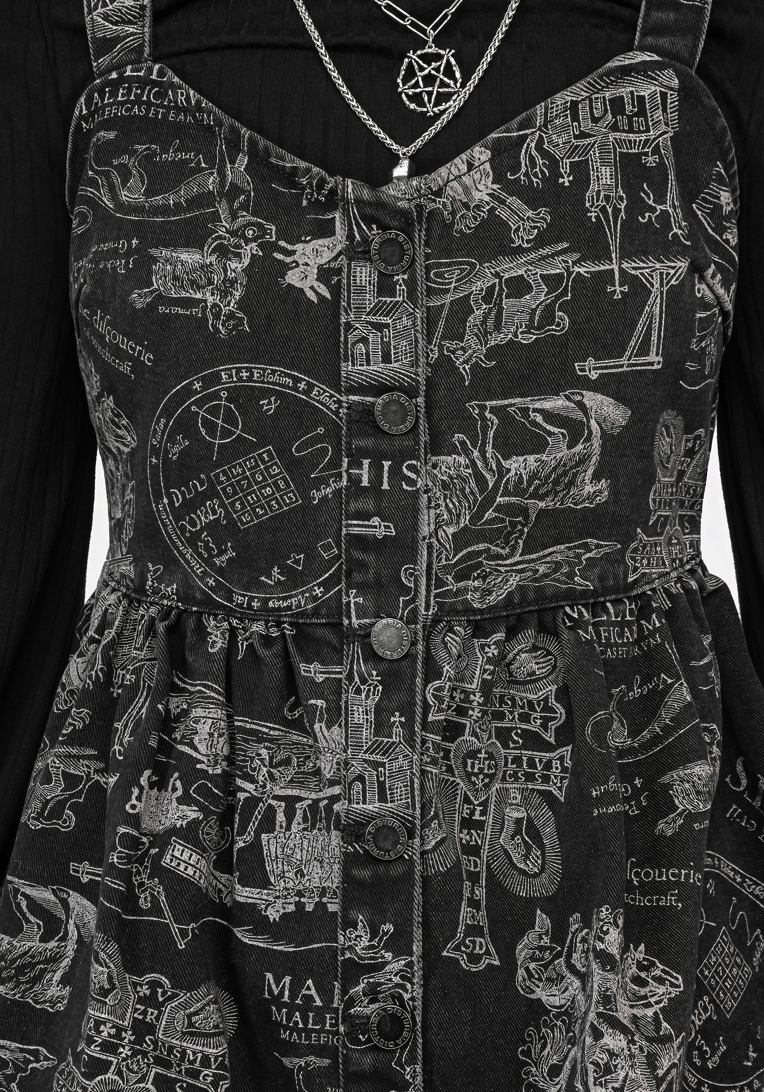 Heresy Button Up Mini Apron Dress - Image 2