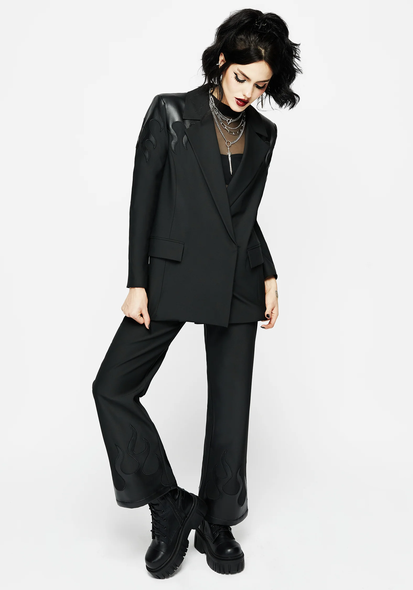 Ignite Faux Leather Tailored Trousers - Image 4