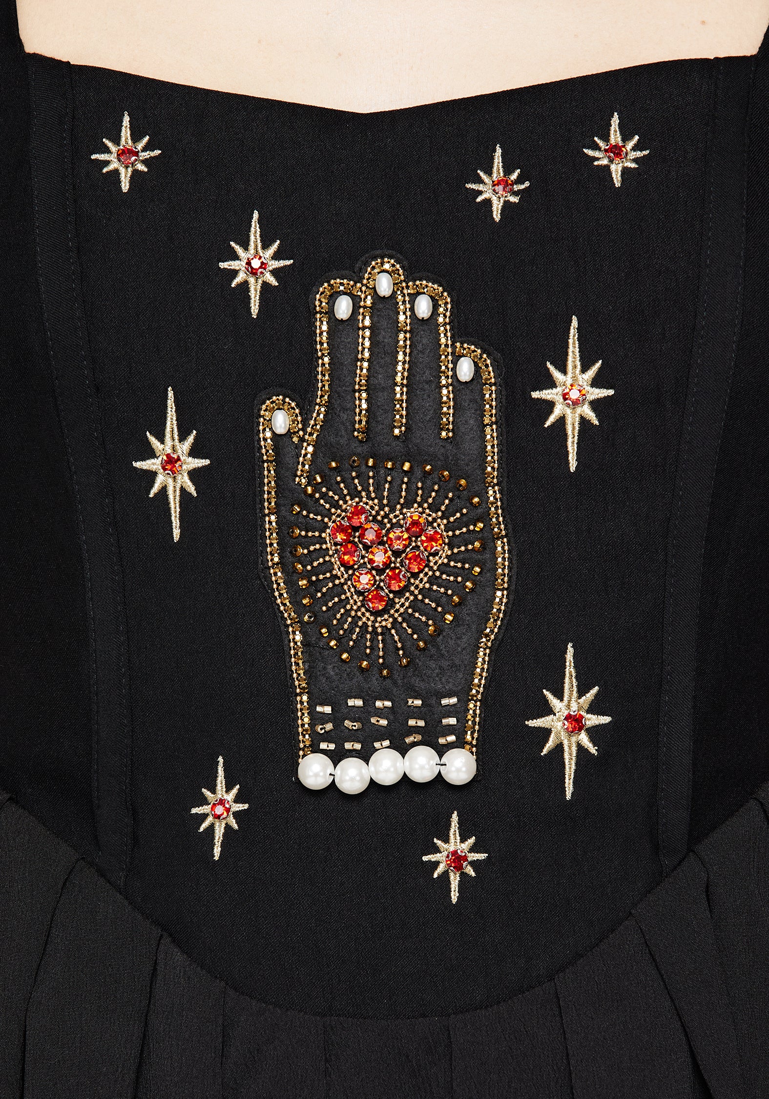 Ingrid Embroidered Applique Corset Mini Dress - Image 2