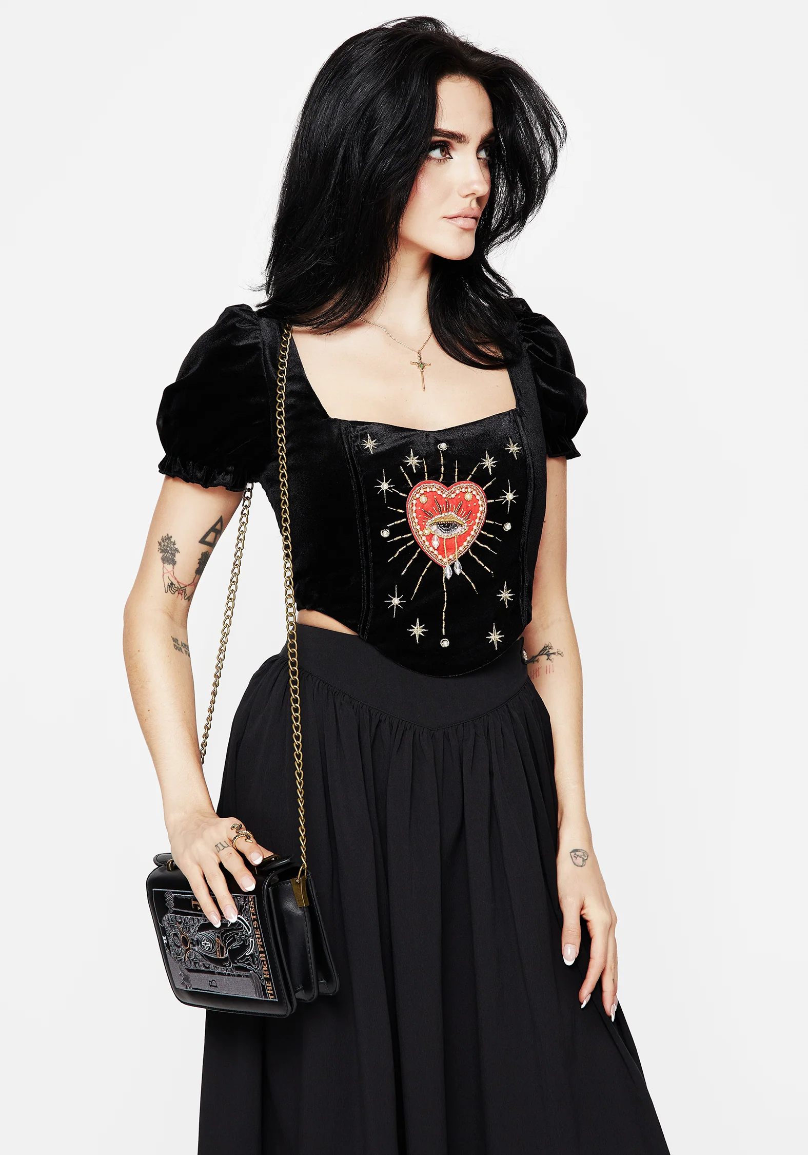 Ingrid Embroidered Applique Corset Top - Image 5