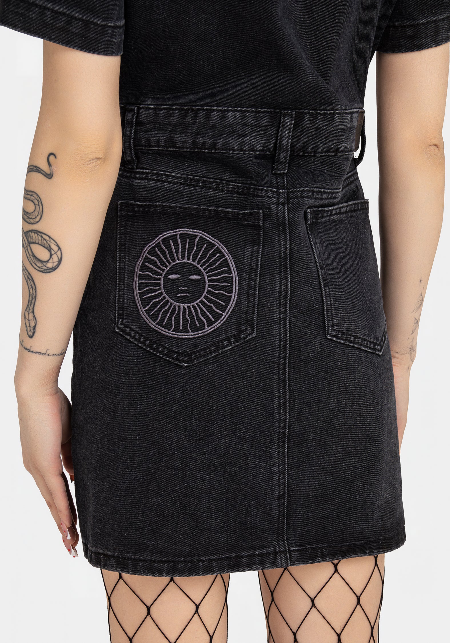 Invictus Denim Mini Shirt Dress - Image 8