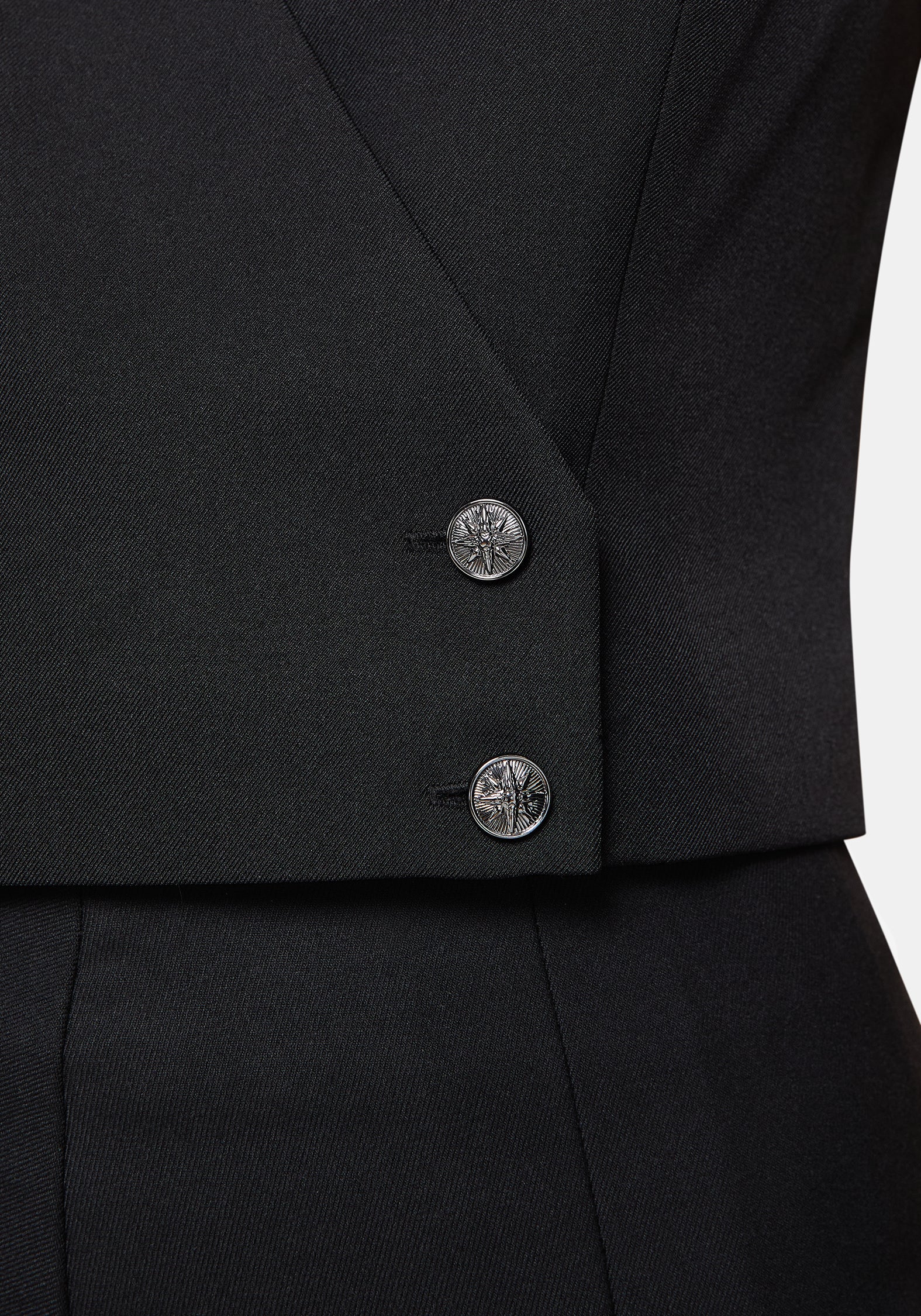 Iris Celestial Tailored Wrap Over Button Waistcoat - Image 2
