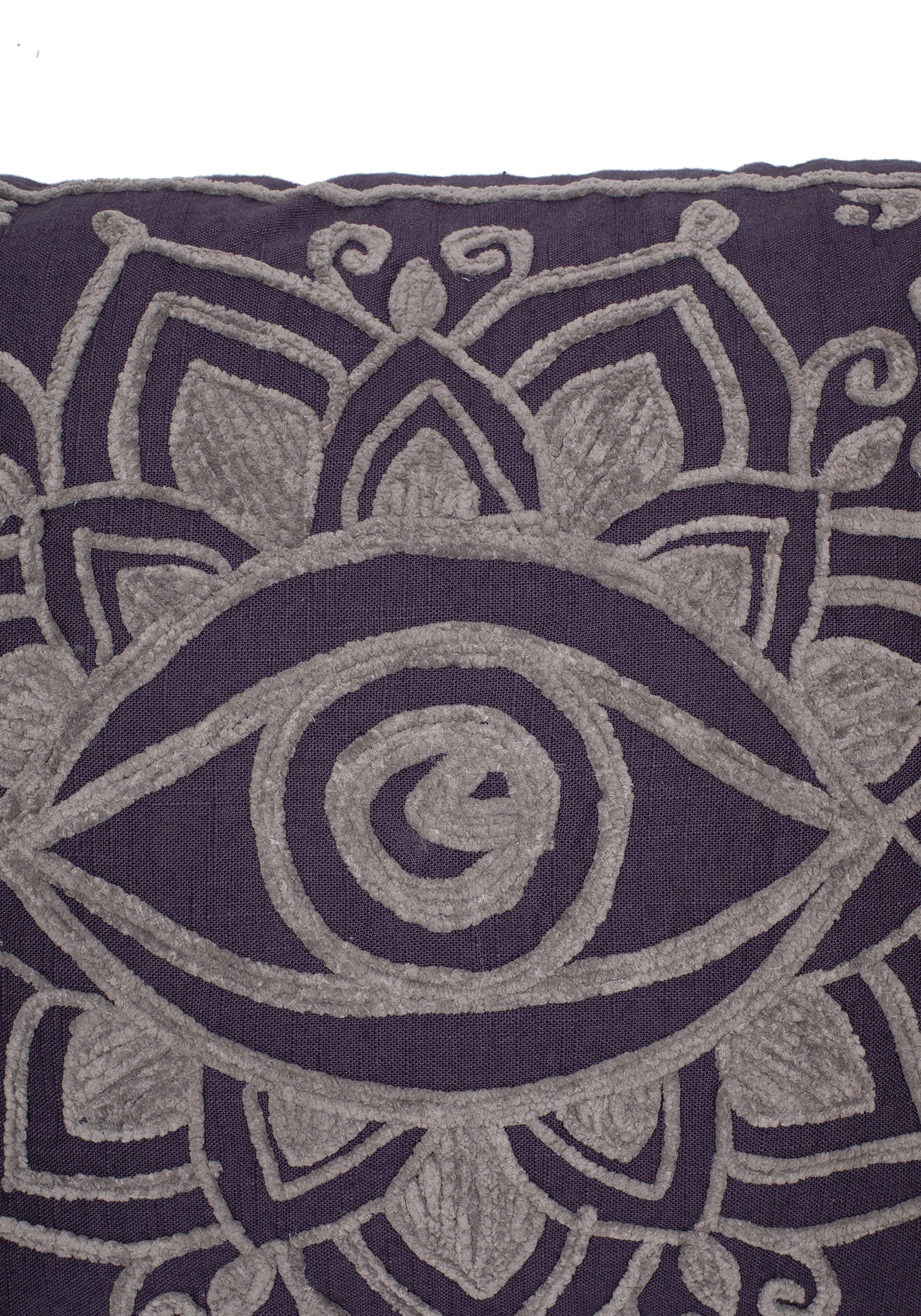 Iris Rope Embroidery Throw Cushion - Image 3