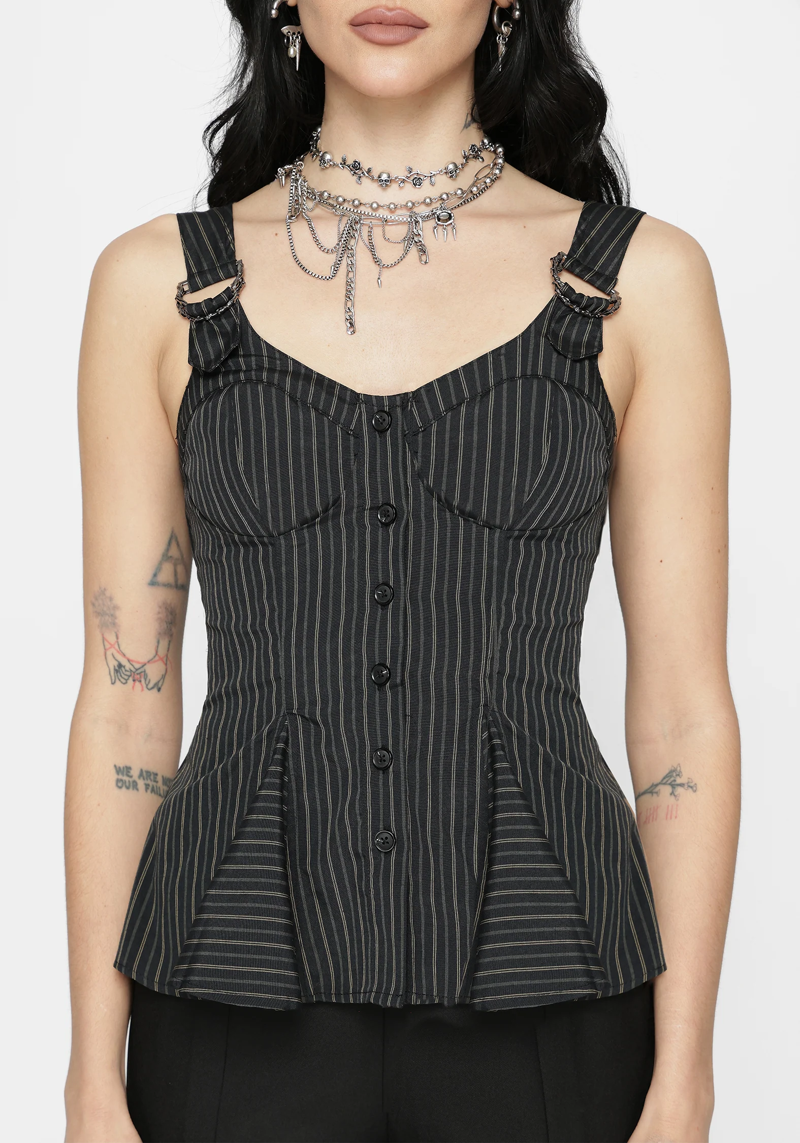 Jenna Stripe D-Ring Buckle Cami Top - Image 5