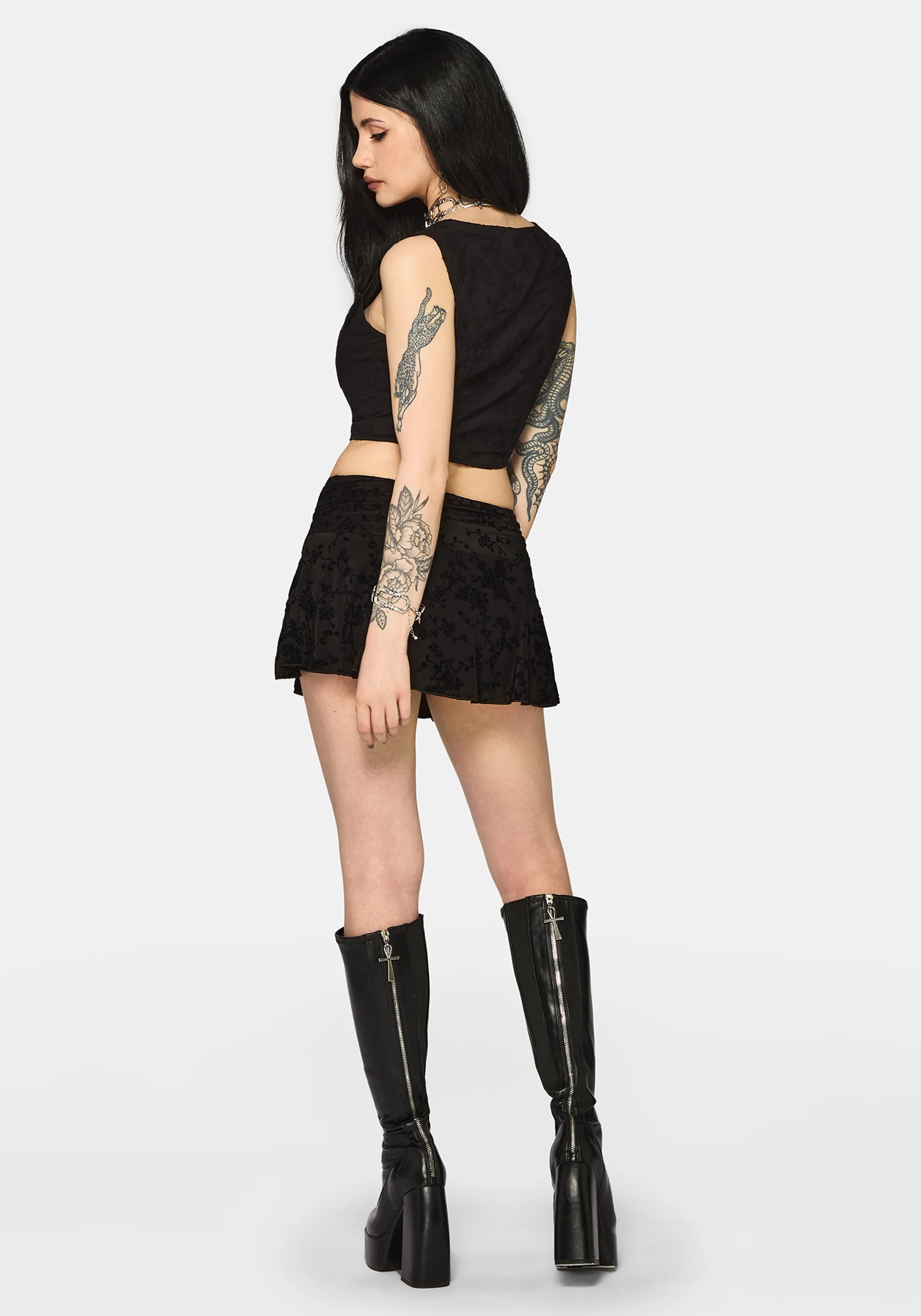 Katie Flocked Mini Skort - Image 4