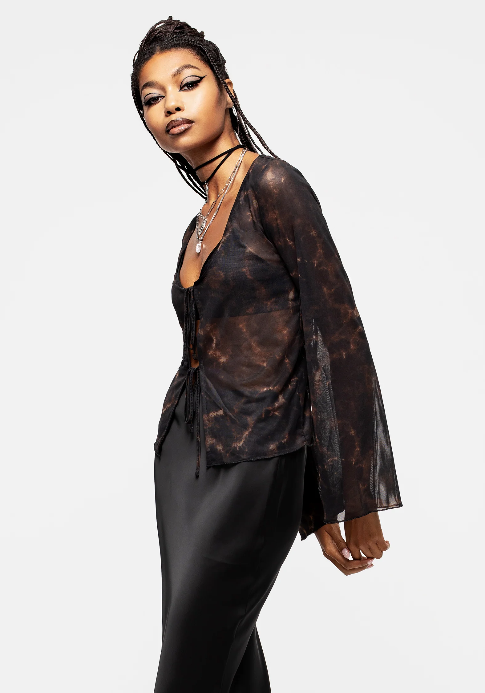Korrigan Tie Dye Mesh Top - Image 7