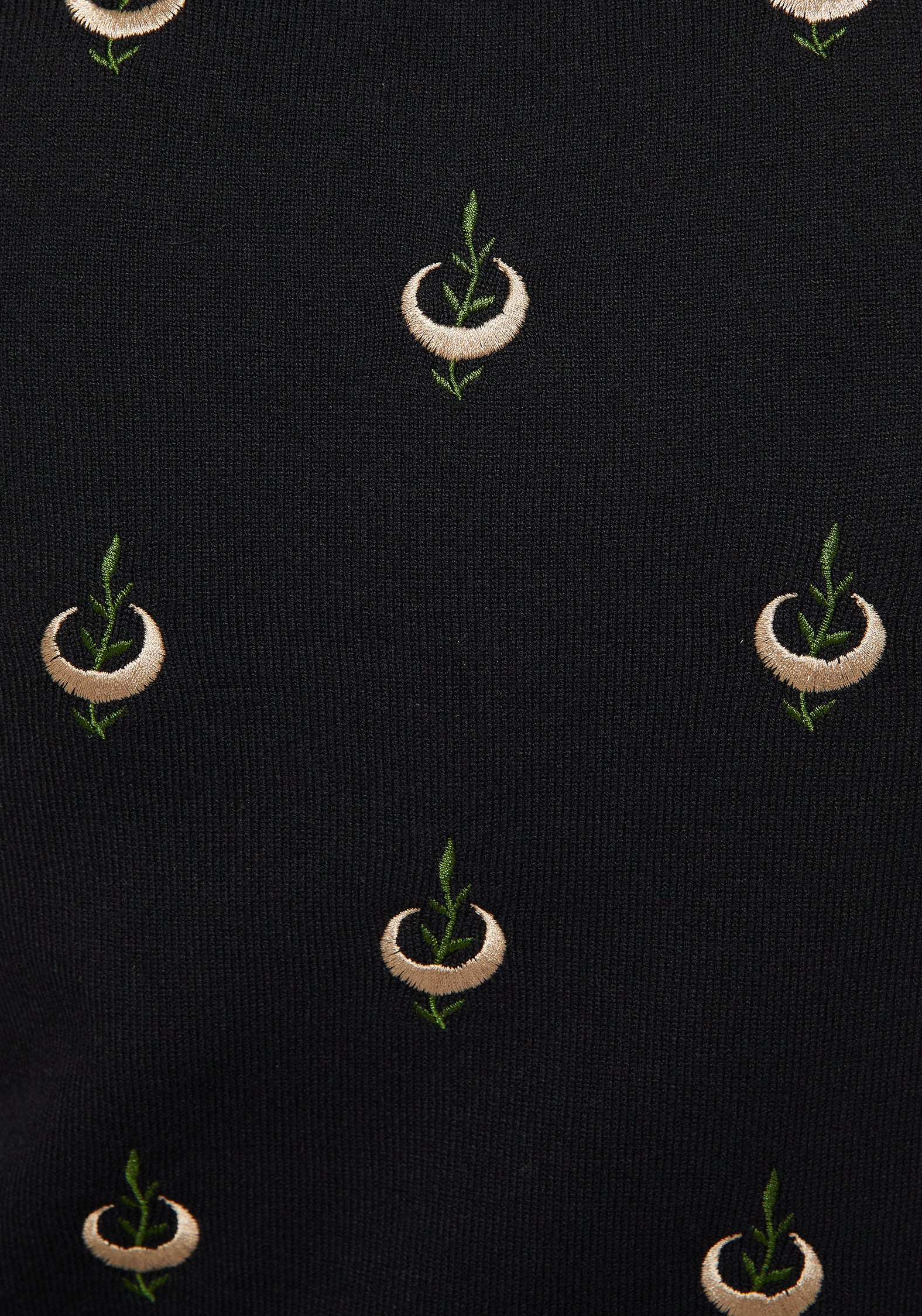 Liana Moon Leaf Embroidered Button Up Knit Vest - Image 6