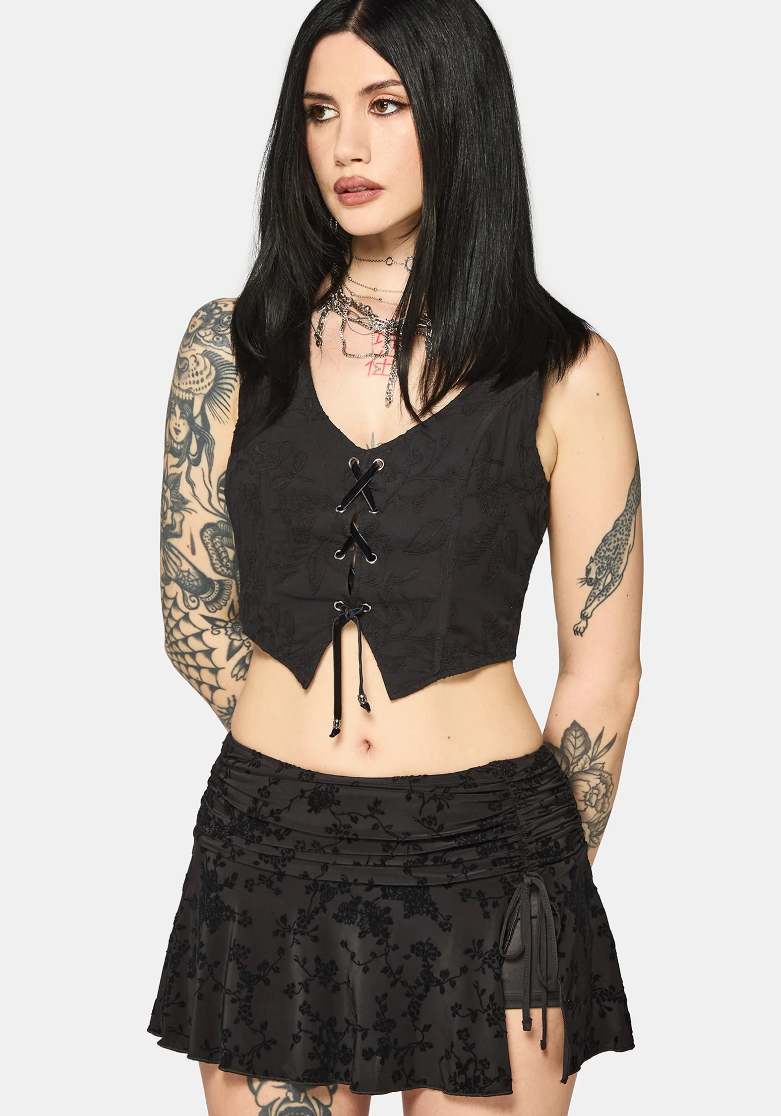 Lila Embroidered Corset Top