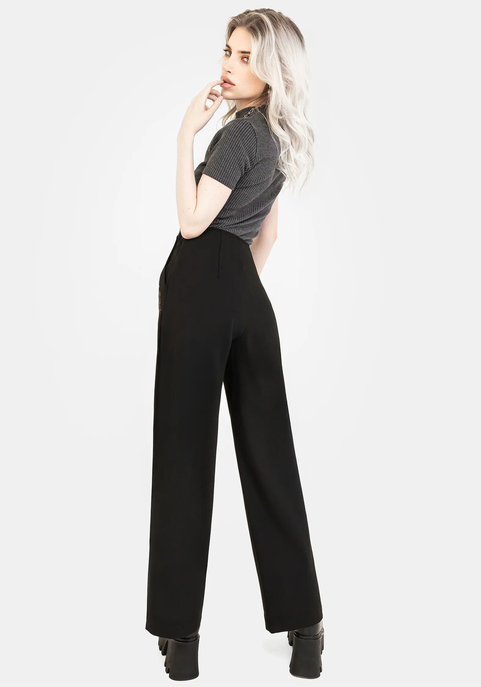 Lucia Firefly Embroidered Pleated Trousers - Image 3