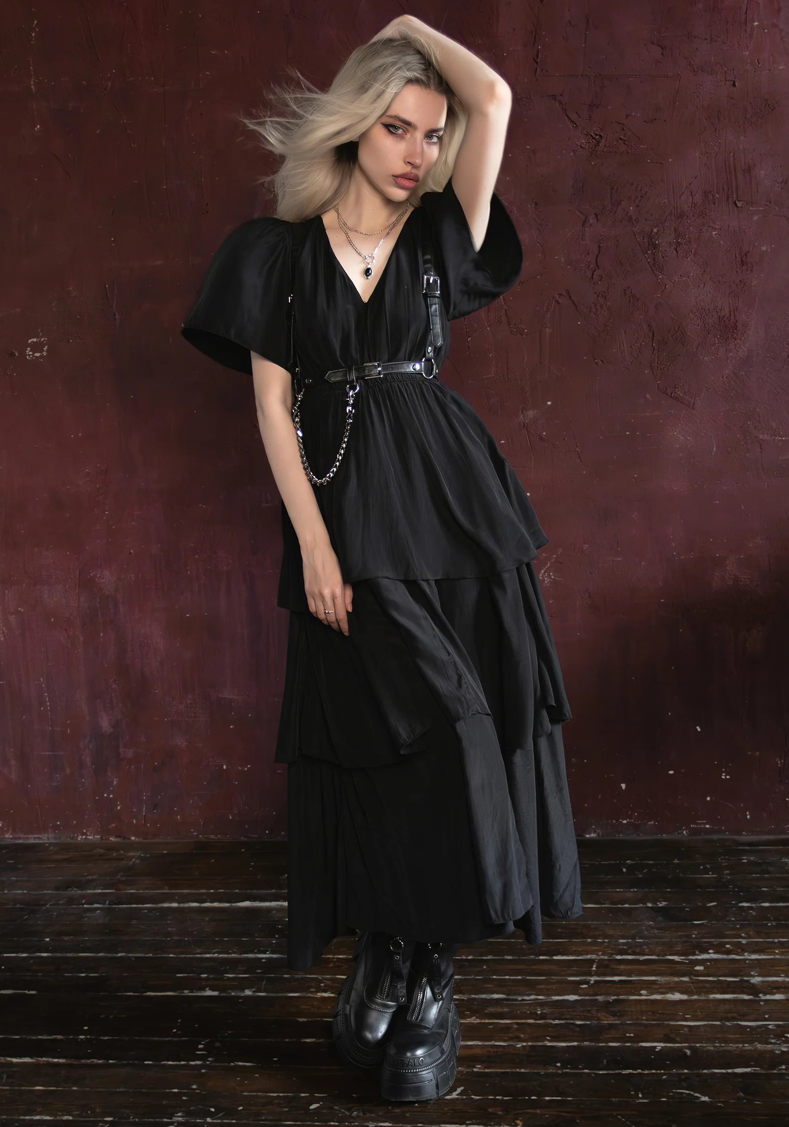Lumen Tiered Midaxi Dress - Image 10
