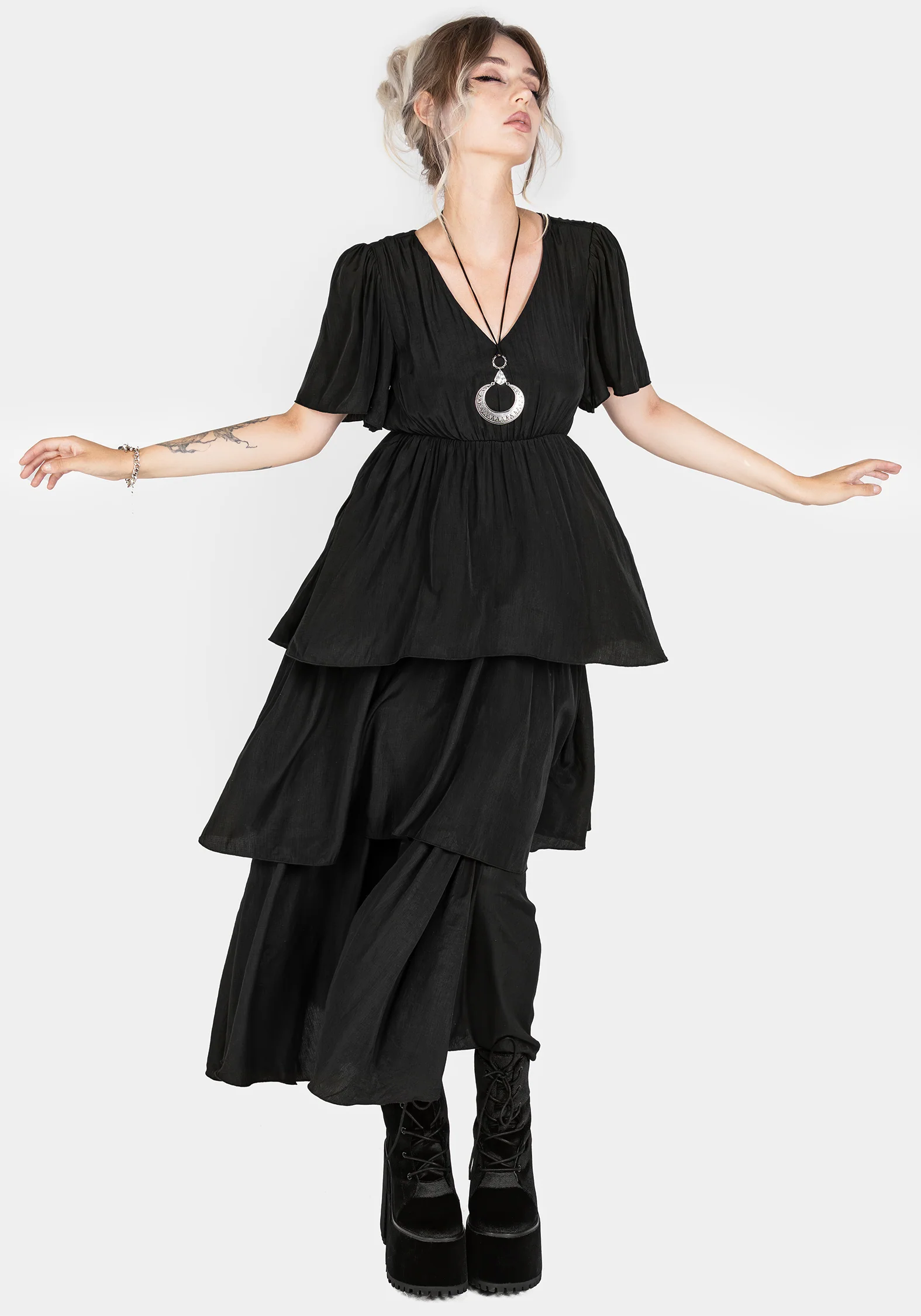 Lumen Tiered Midaxi Dress - Image 9