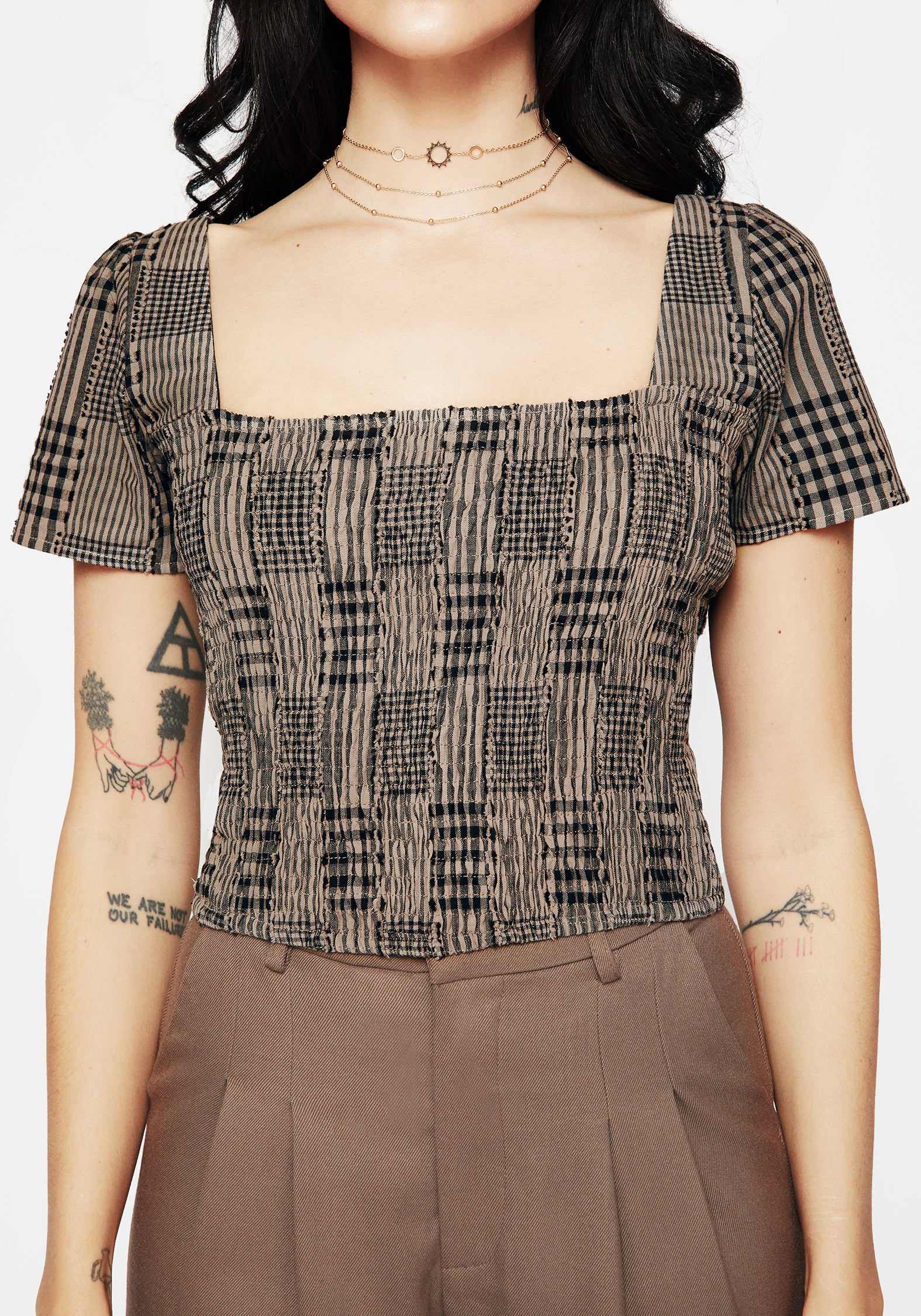 Mabel Check Top - Image 2