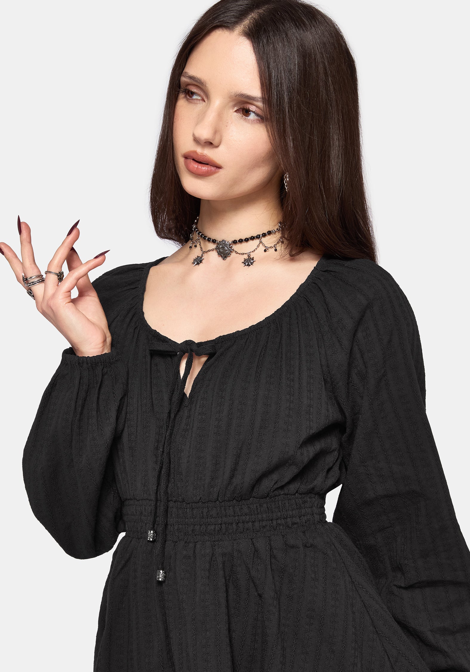 Marcia Tie Front Mini Dress - Image 2
