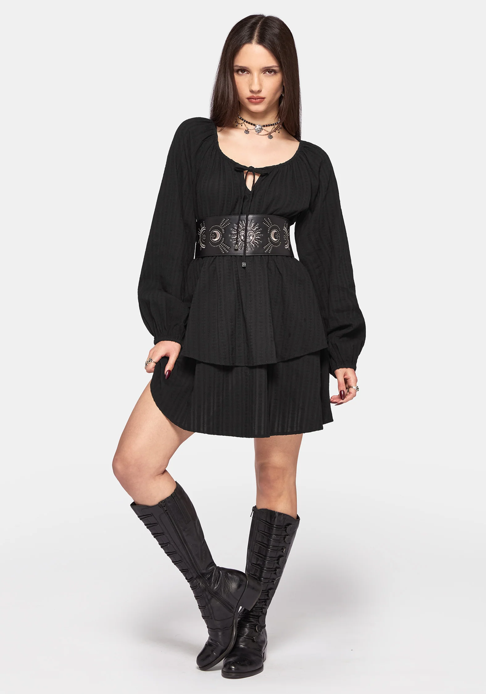 Marcia Tie Front Mini Dress - Image 4
