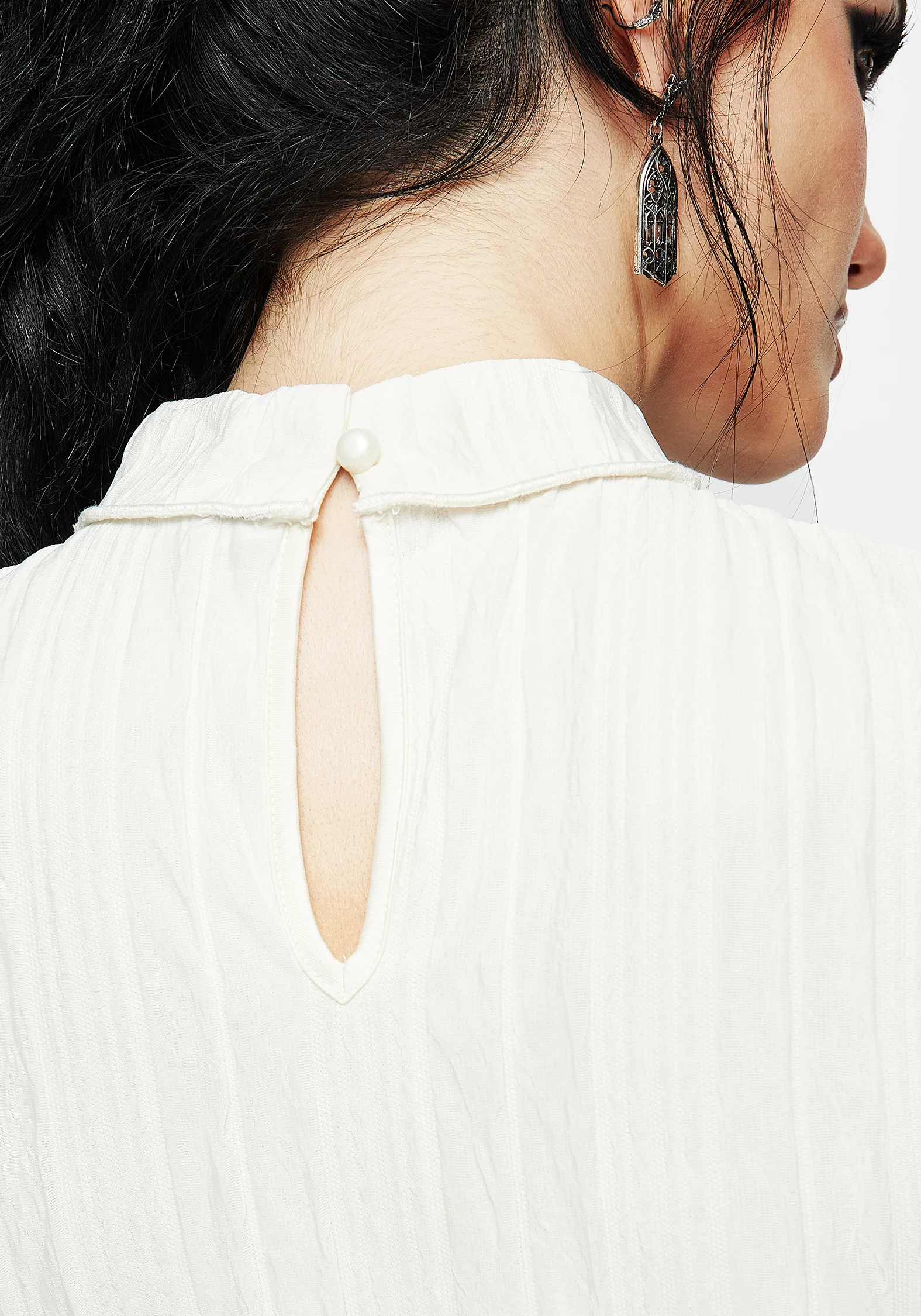 Marsh Lettuce Hem Jersey Crop Top - Image 2