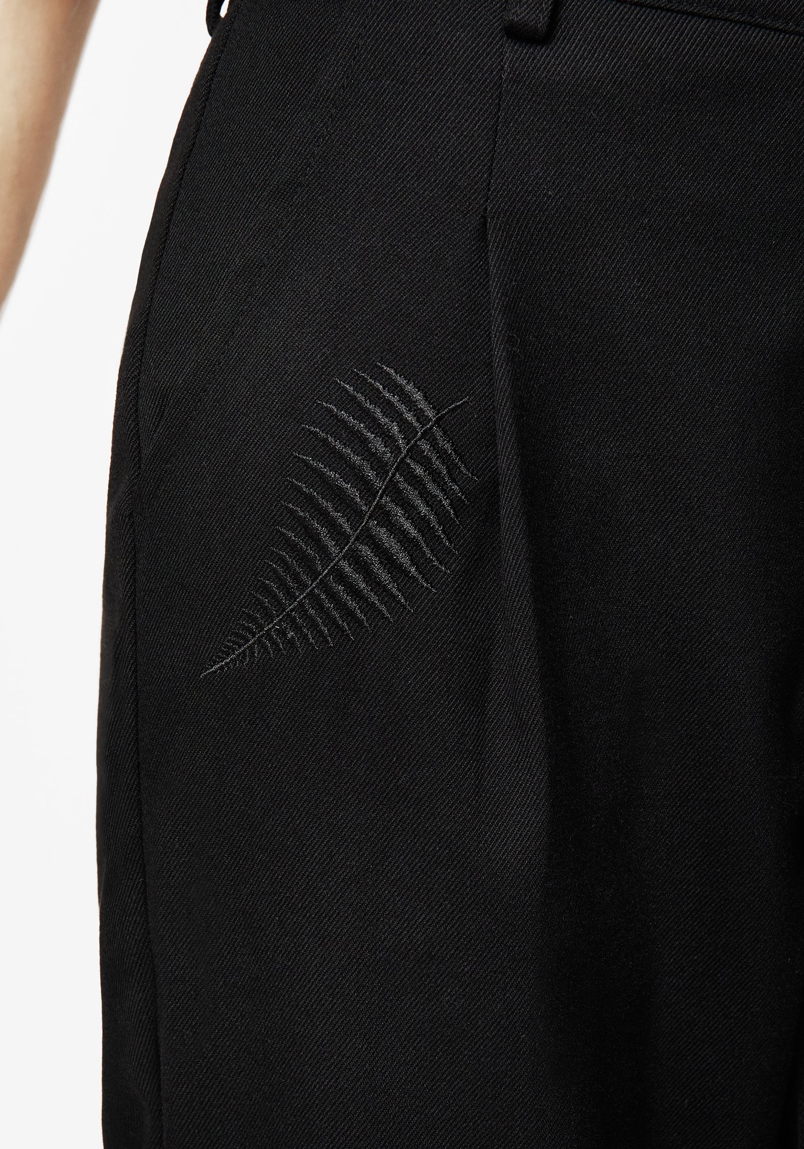 Marsilea Fern Embroidered Tapered Tailored Trousers - Image 3