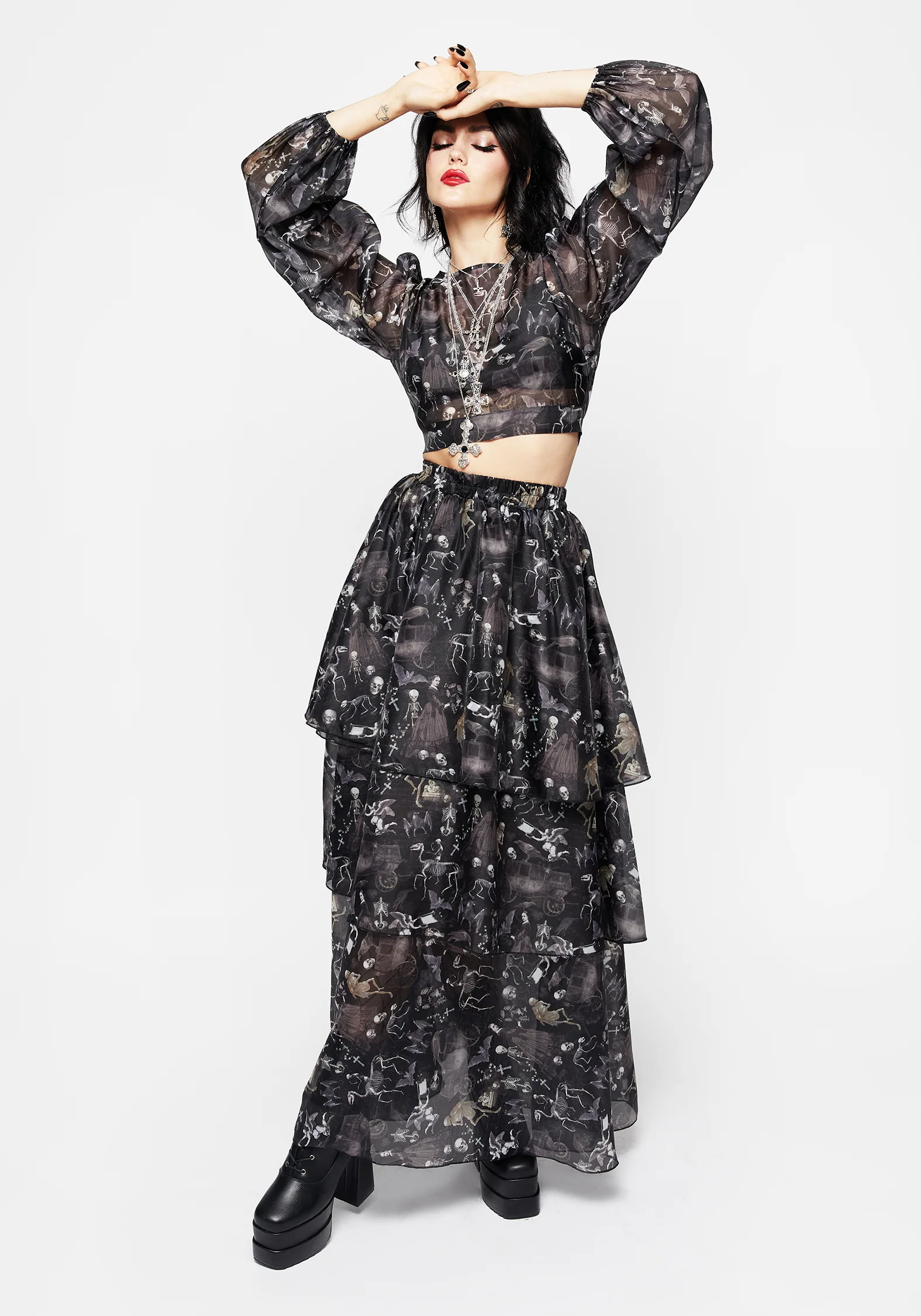 Melancholia Layered Organza Skirt - Image 5
