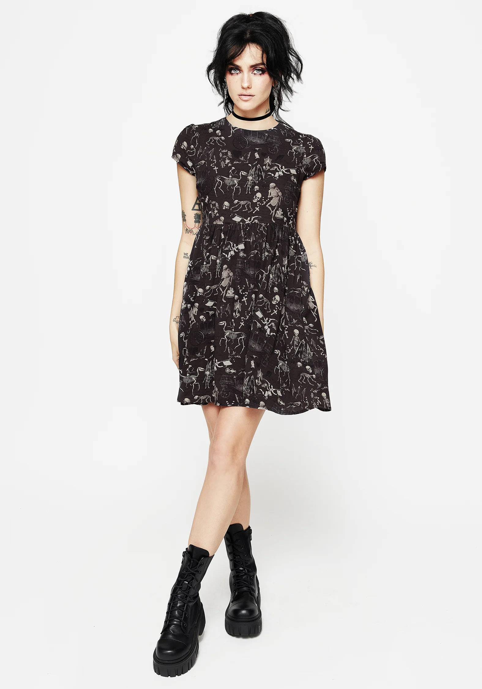 Melancholia Mini Skater Dress - Image 5
