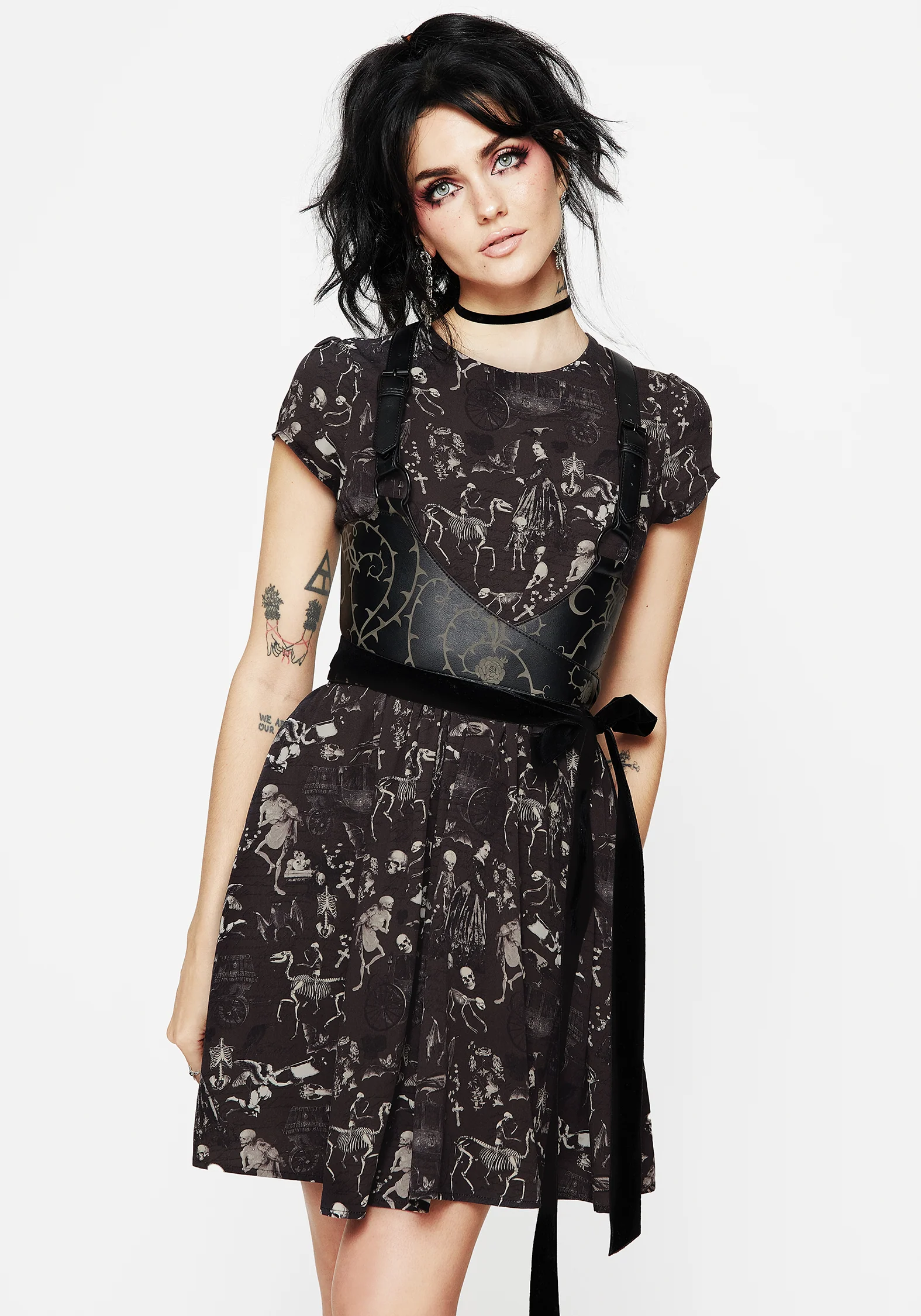 Melancholia Mini Skater Dress - Image 6