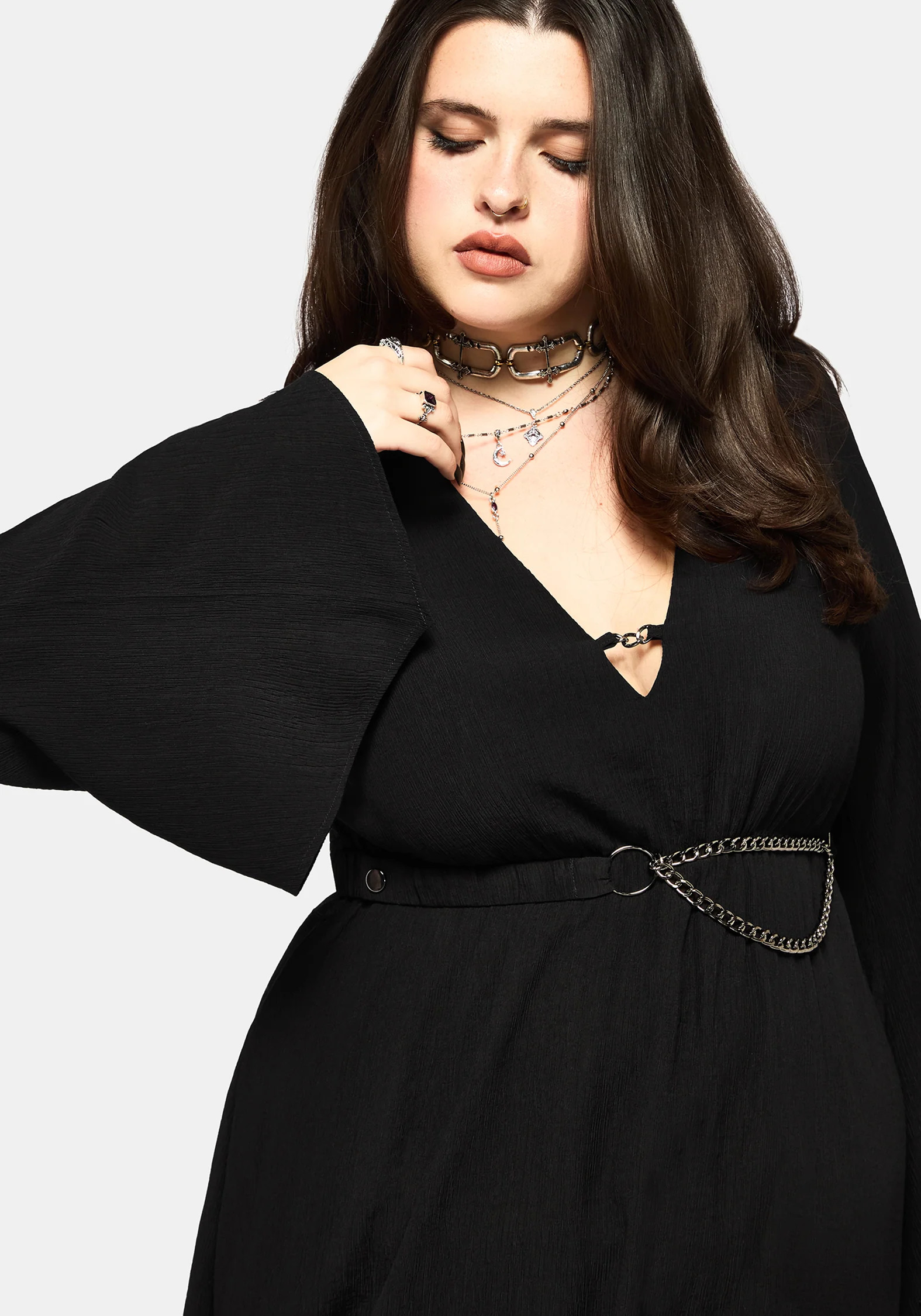 Millicent Chain Front Midi Dress - Image 8