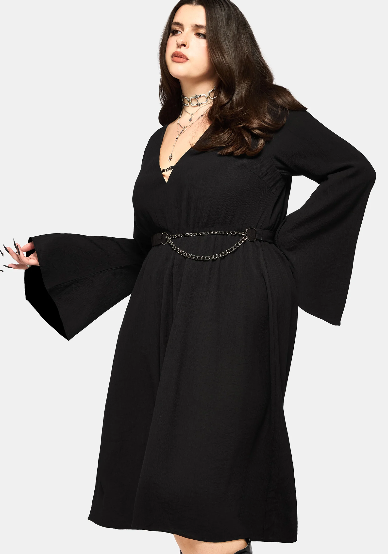 Millicent Chain Front Midi Dress - Image 9