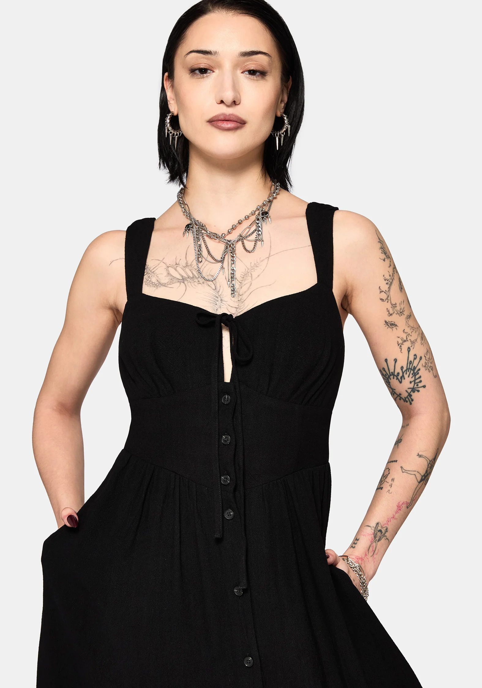 Miseria Shirred Midaxi Dress - Image 2