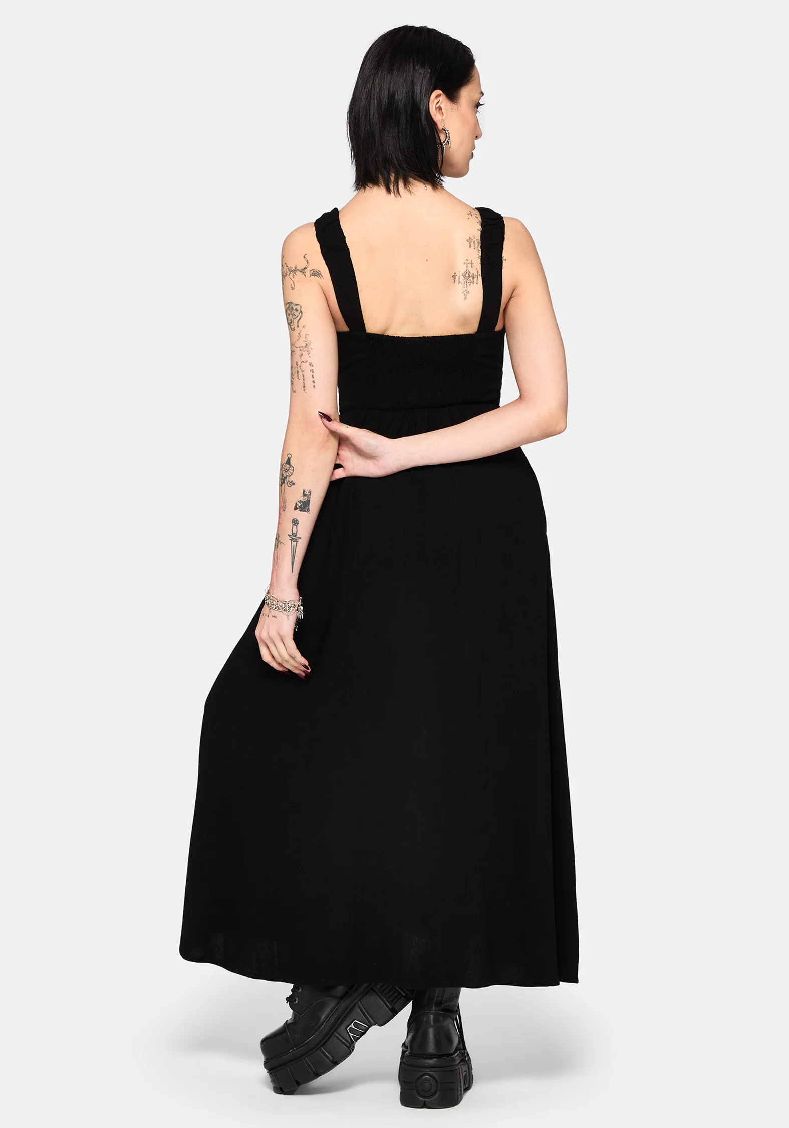 Miseria Shirred Midaxi Dress - Image 4
