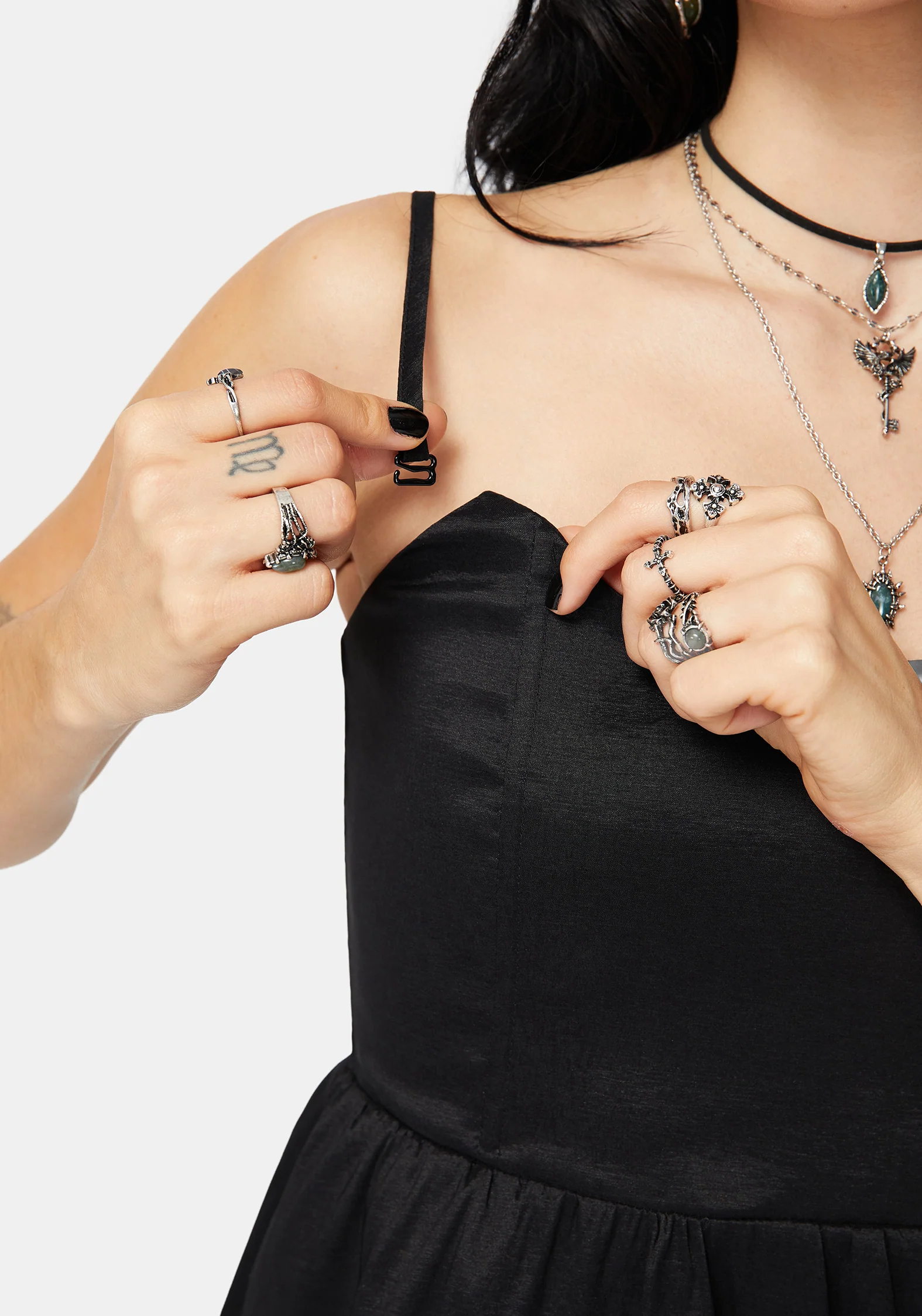Muse Dragon Embroidery Strapless Mini Dress - Image 5