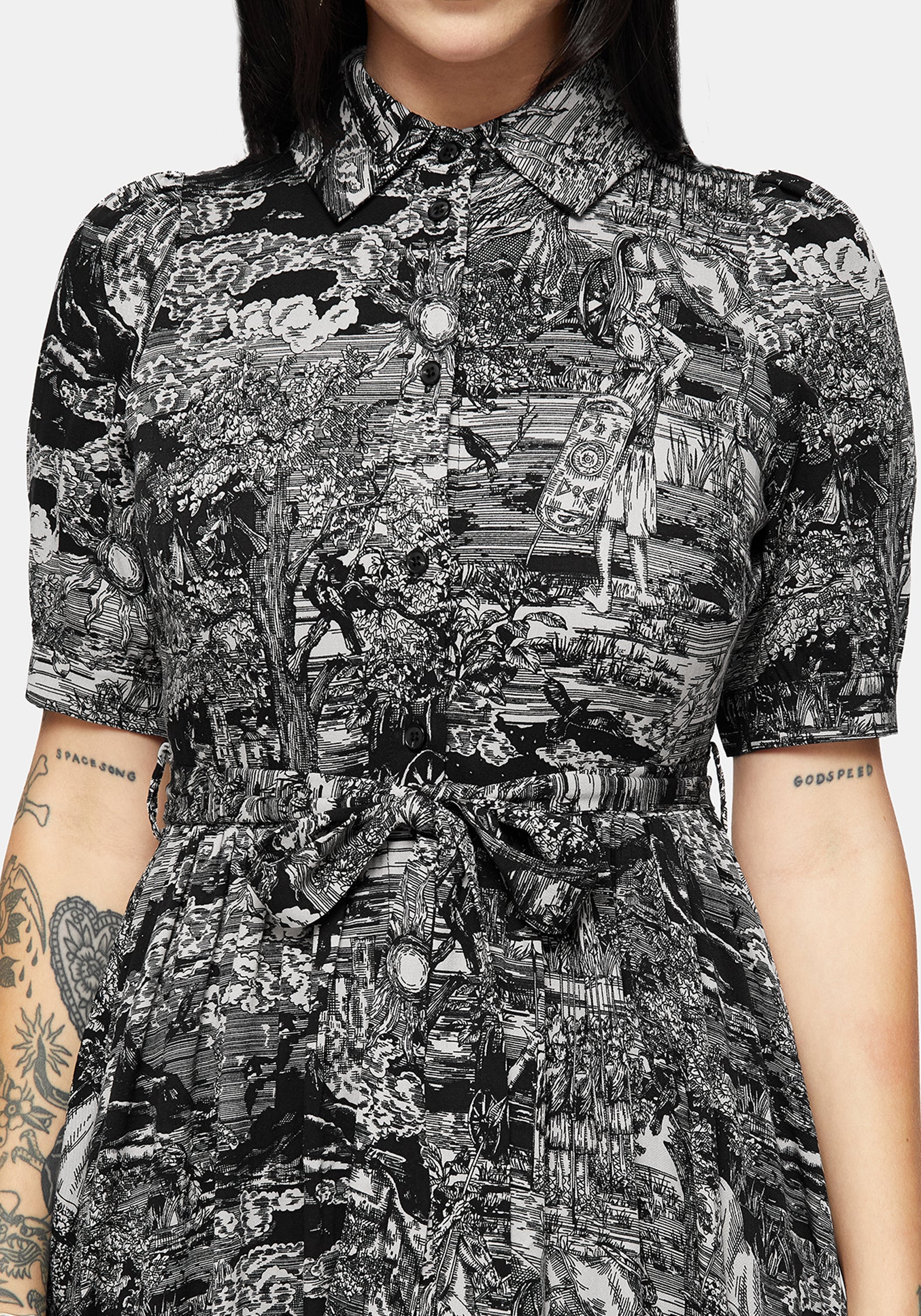 Nara Boudicca Printed Midaxi Dress - Image 4
