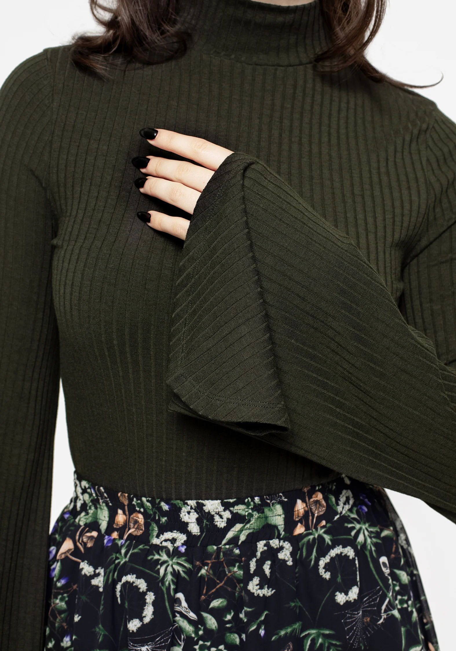 Nectar High Neck Flared Sleeve Top - Image 2