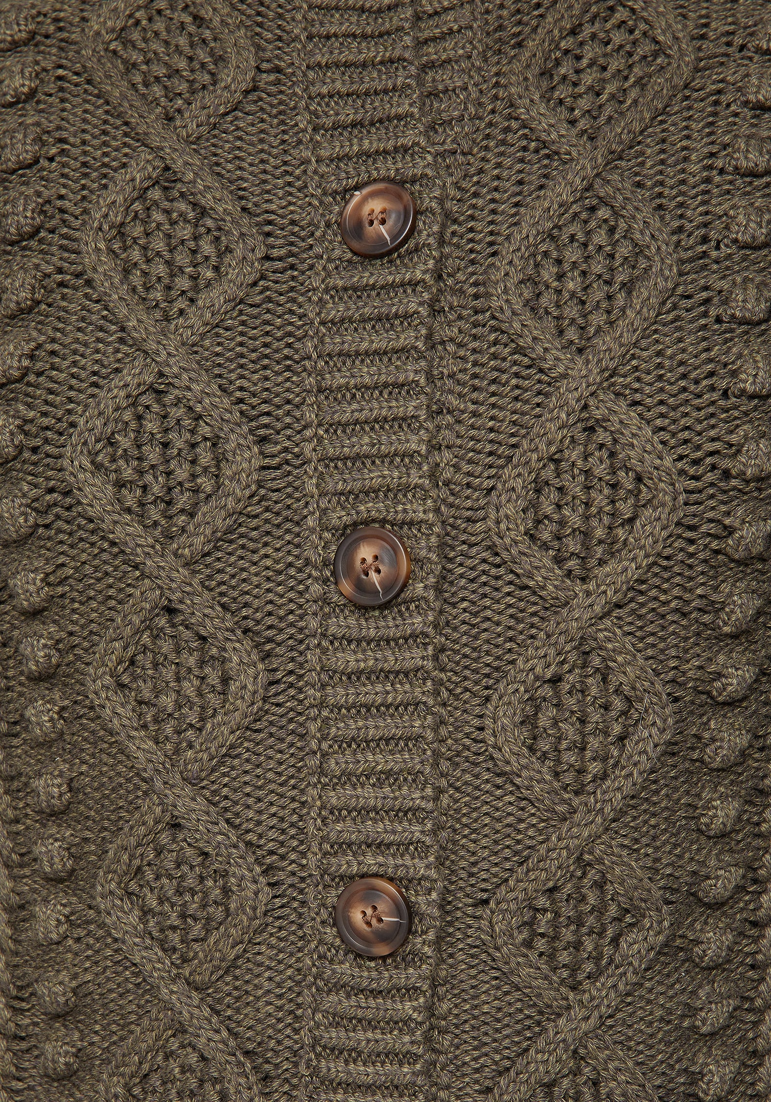 Nerthus Pom Pom Cable Knit Cardigan - Image 2