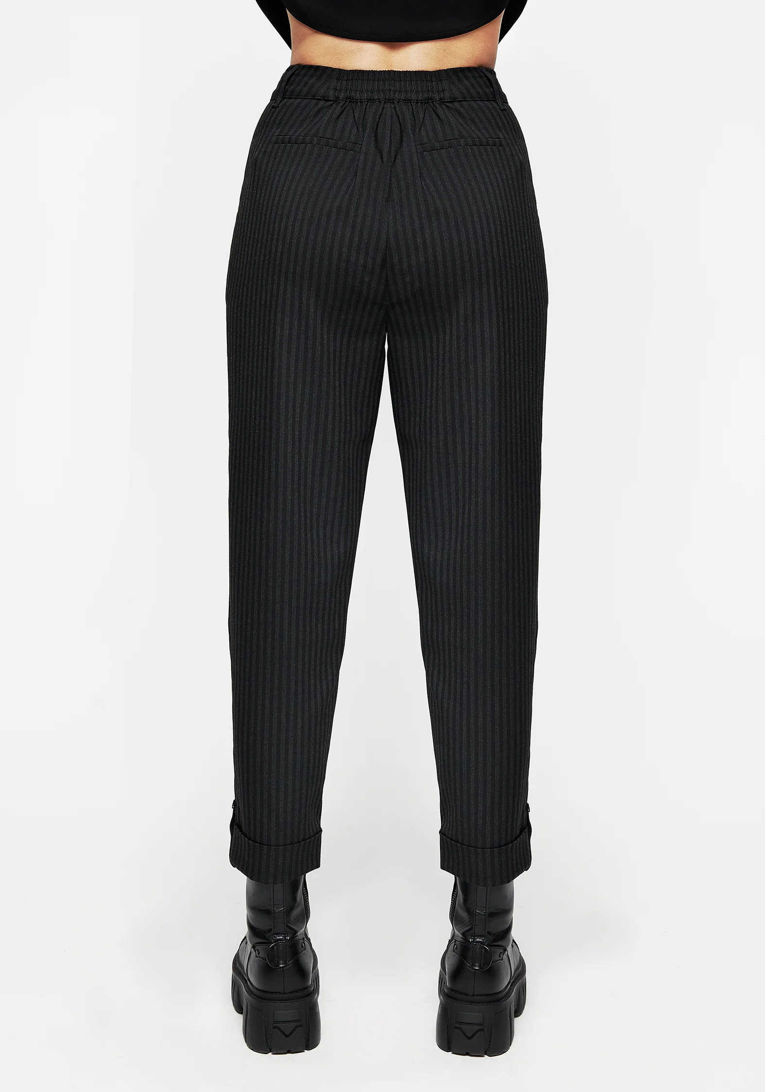 Nevermore Pinstripe Tailored Trousers - Image 3