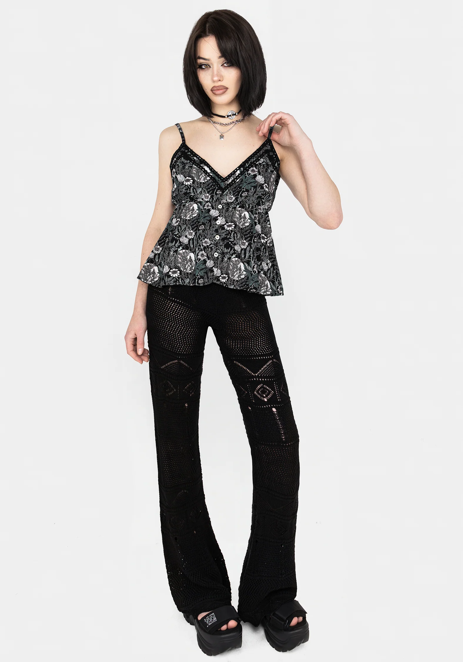 Nightbloom Lace Trim Cami Top - Image 5
