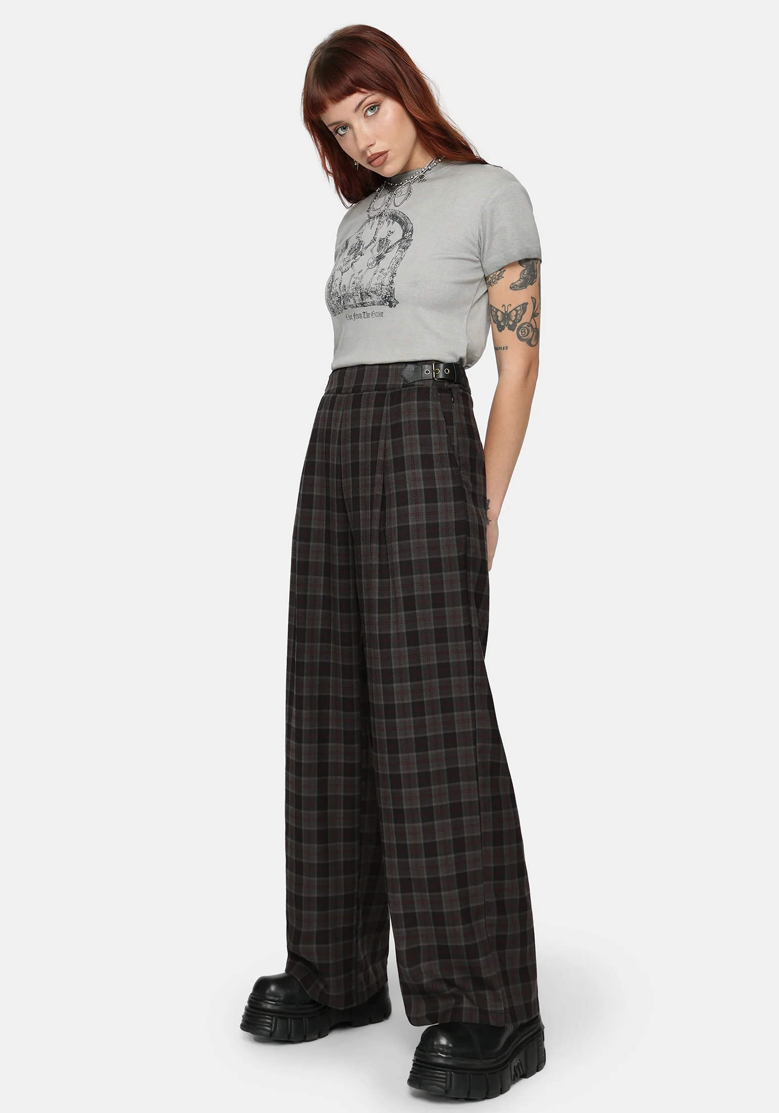 Nightingale Check Wide Trouser - Image 3