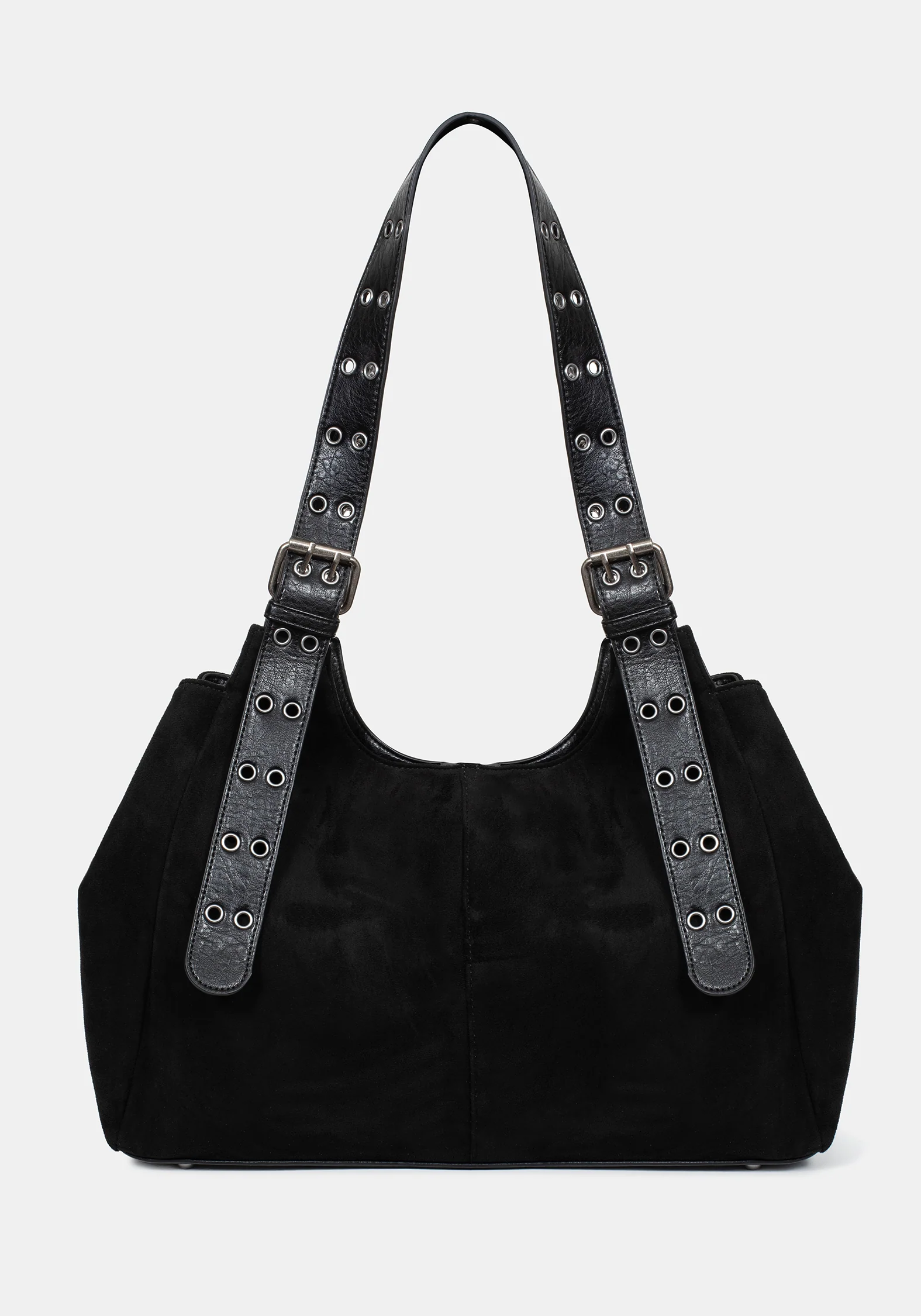 Ophelia Black Belted Shoulder Bag - Image 4