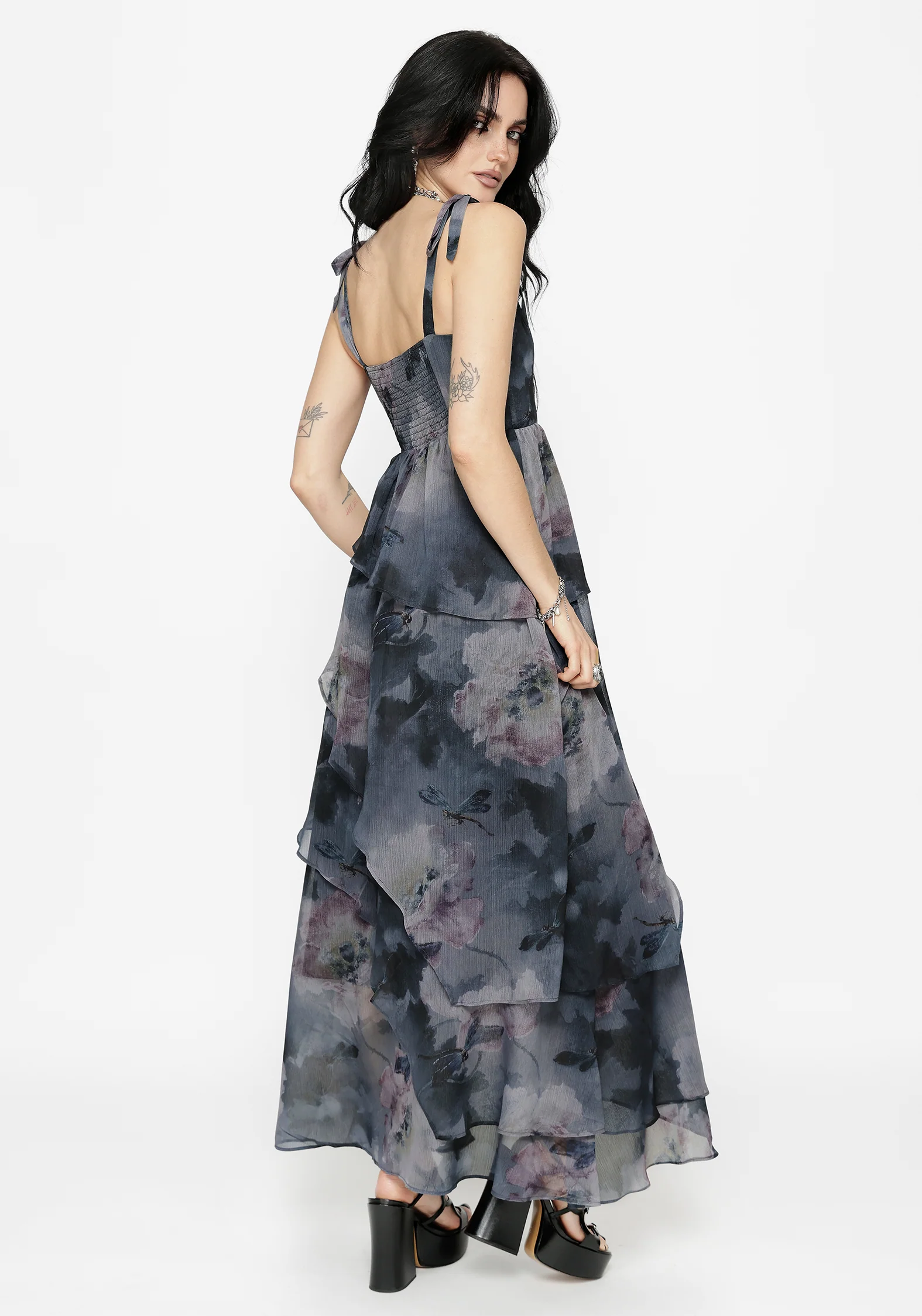 Ophelie Chiffon Tiered Maxi Dress - Image 4