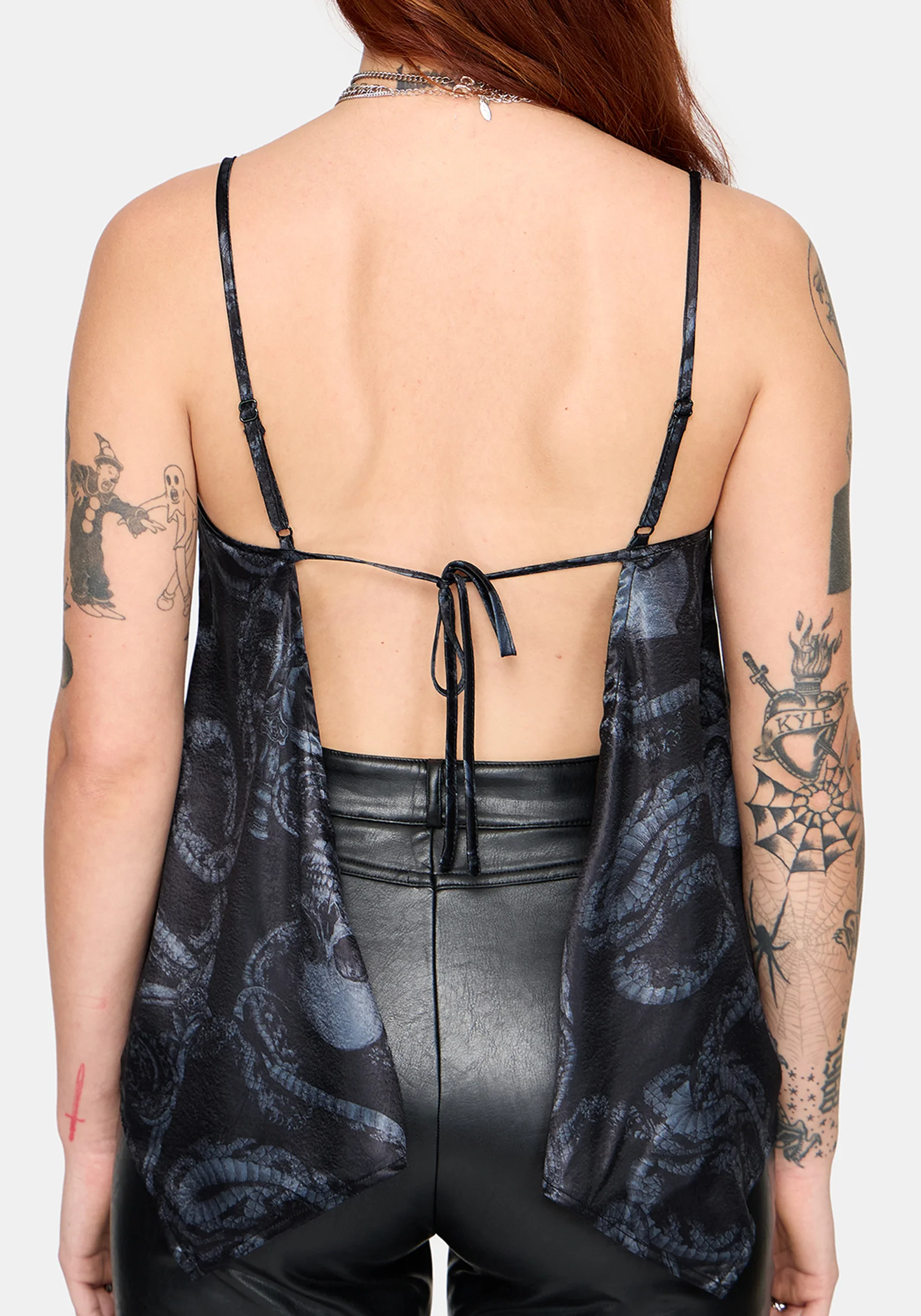 Ophion Print Backless Hanky Hem Cami - Image 6