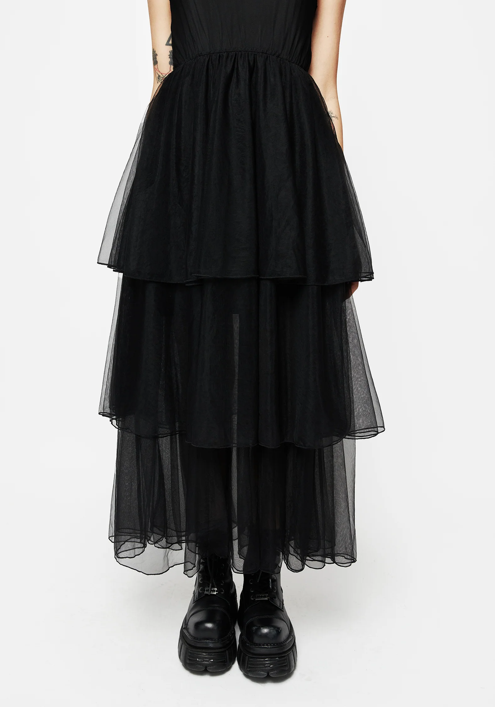 Opus Layered Tulle Apron Maxi Dress - Image 6