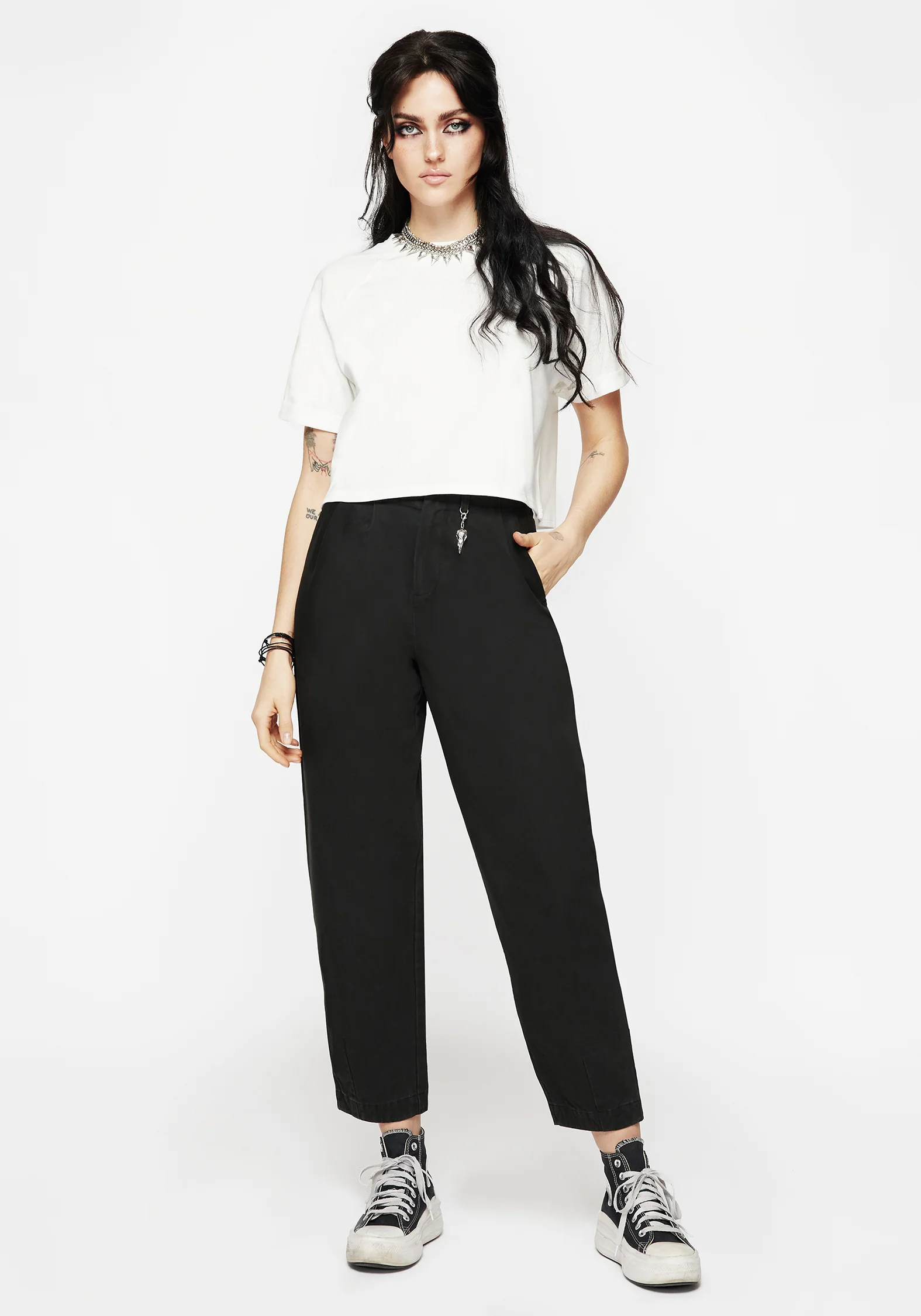 Osteomancy Washed Cotton Tapered Trousers - Image 2