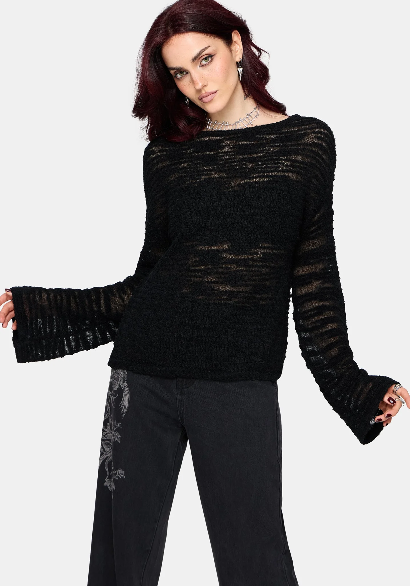 Oswin Slouchy Slub Knit Top - Image 2