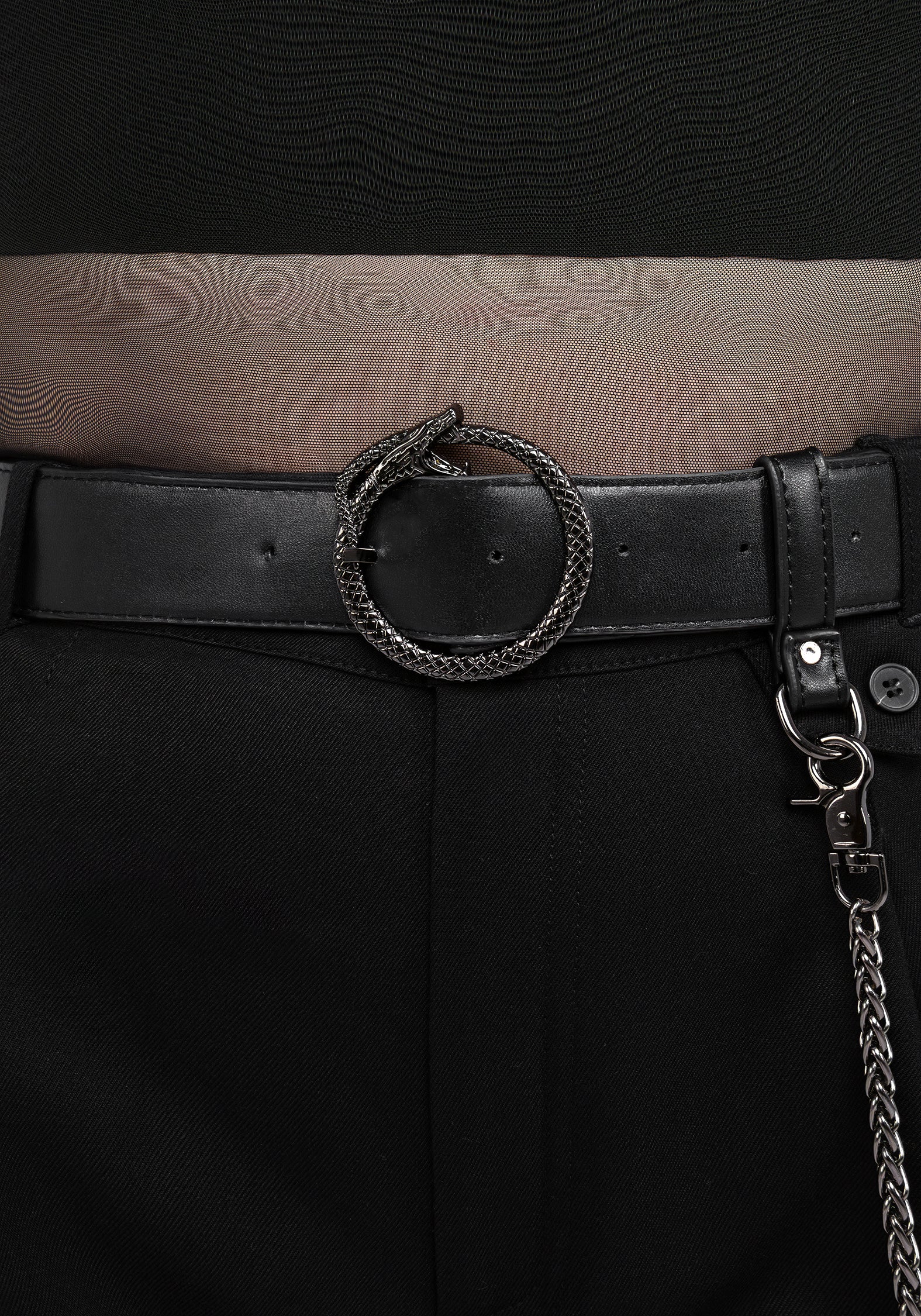 Ouroboros Snake Buckle Chain Belt - Image 5