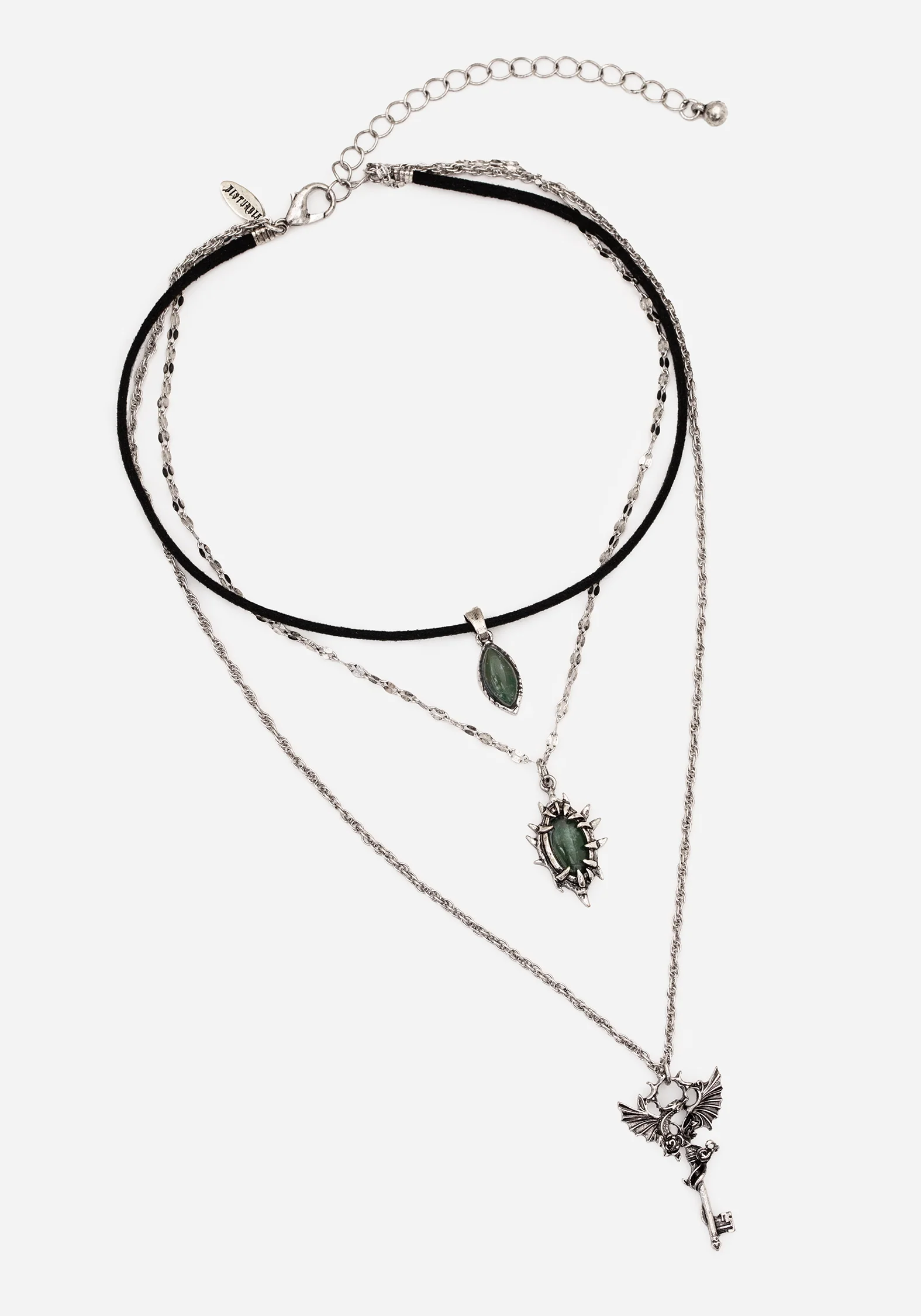 Petra Dragon Key Layered Necklace - Image 6