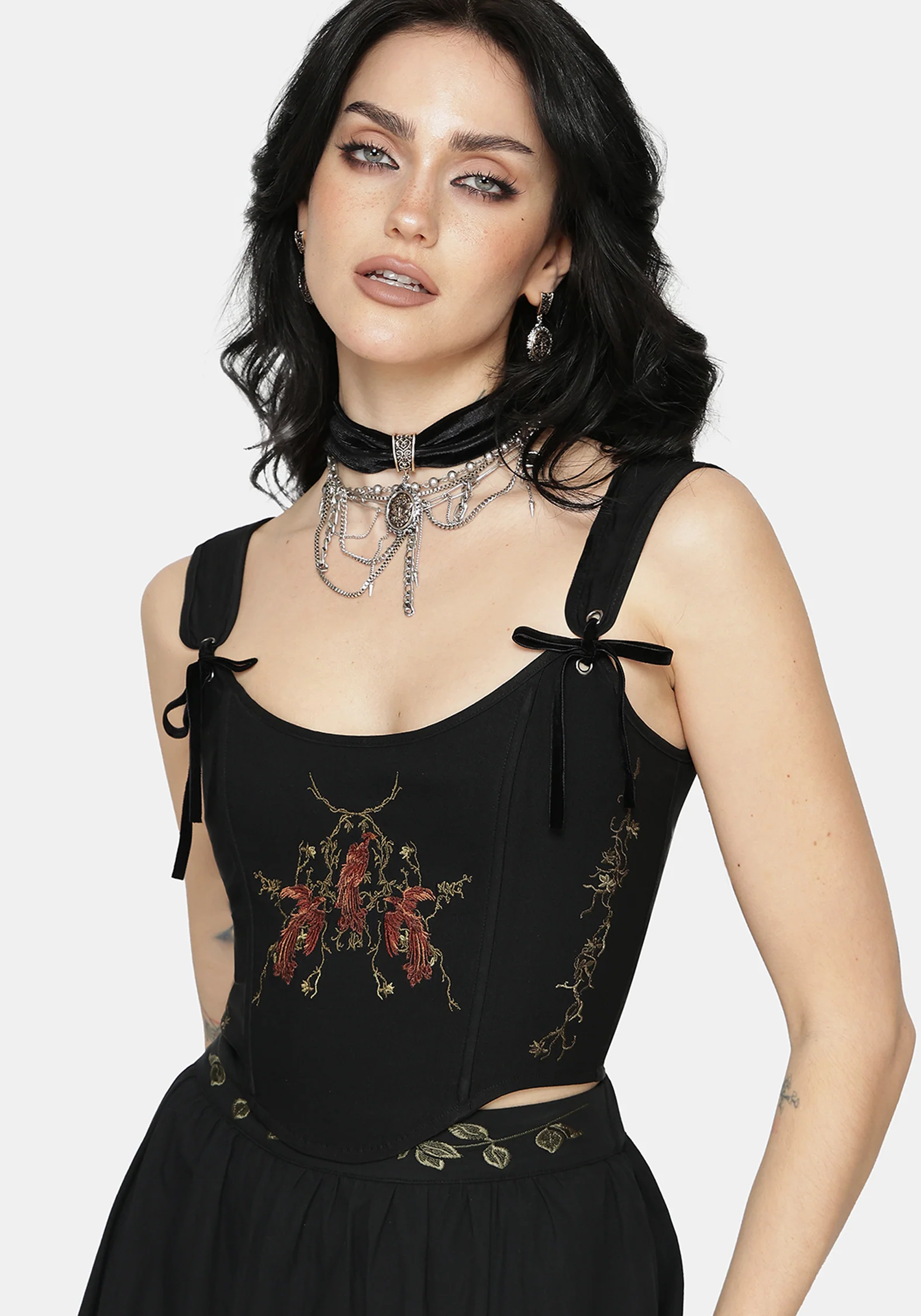 Phoenix Embroidered Corset Top - Image 2