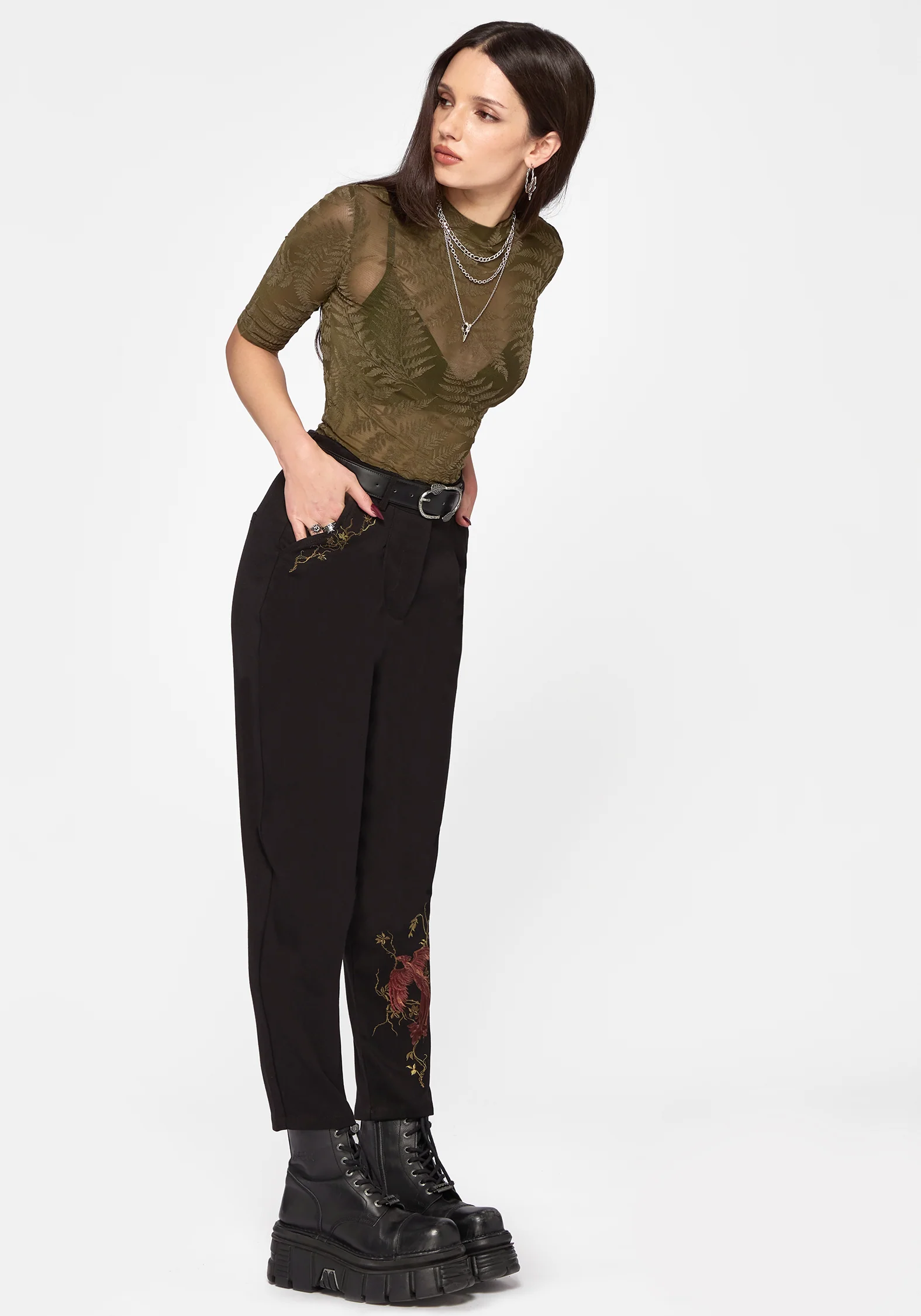 Phoenix Embroidered Tapered Trouser - Image 6