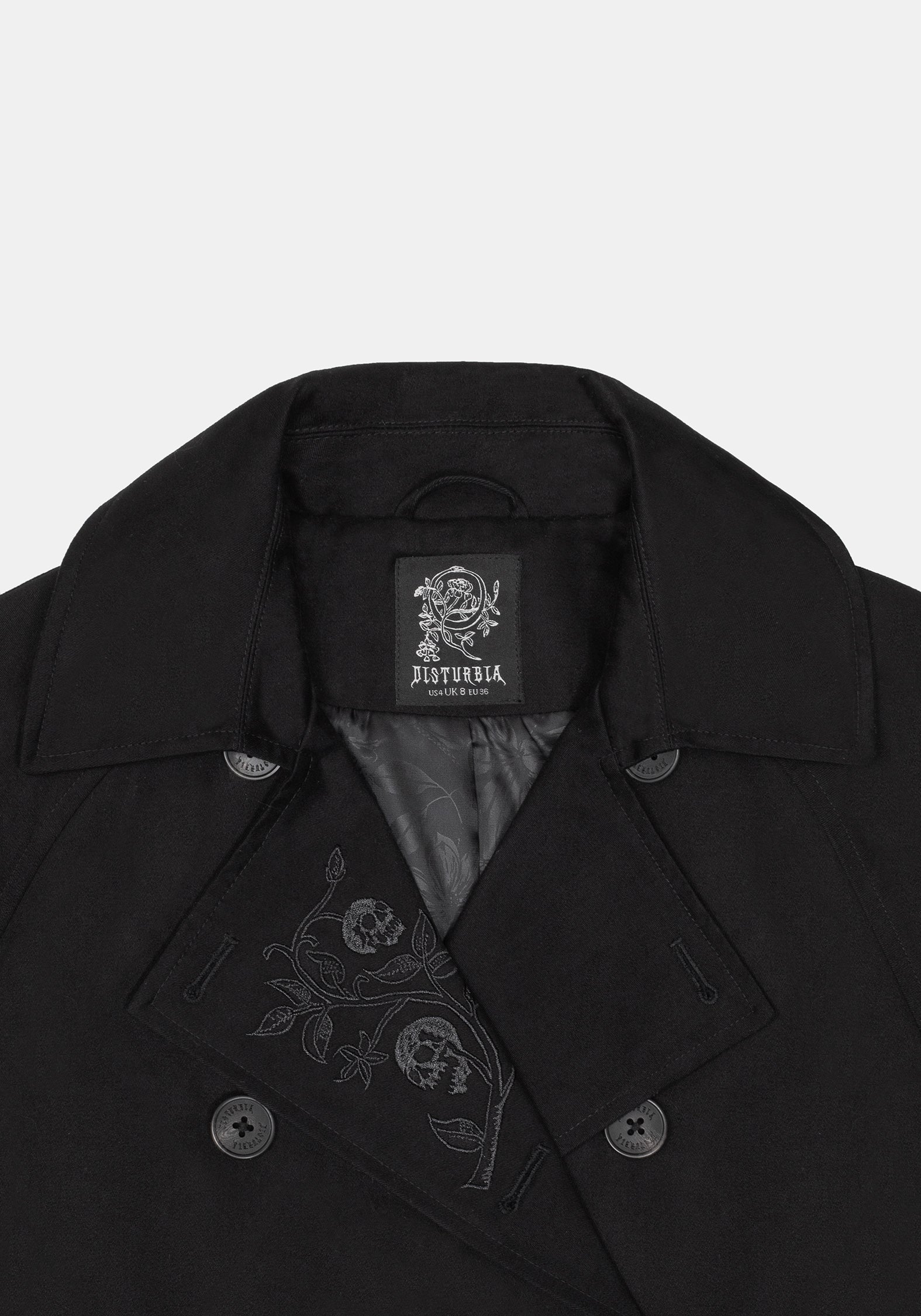 Poe Embroidered Trench Coat - Image 11