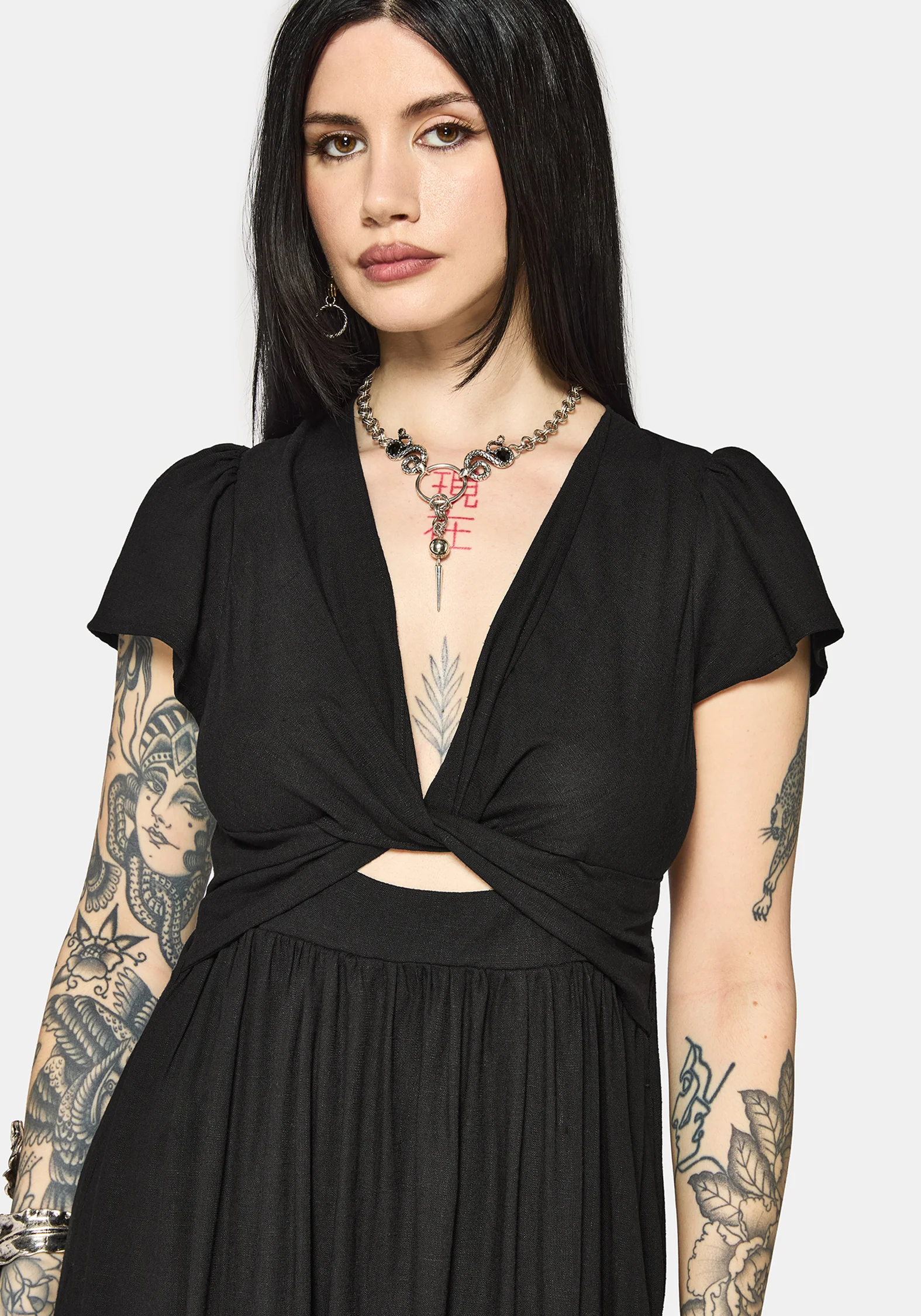 Ramone Twist Front Midi Dress - Image 2