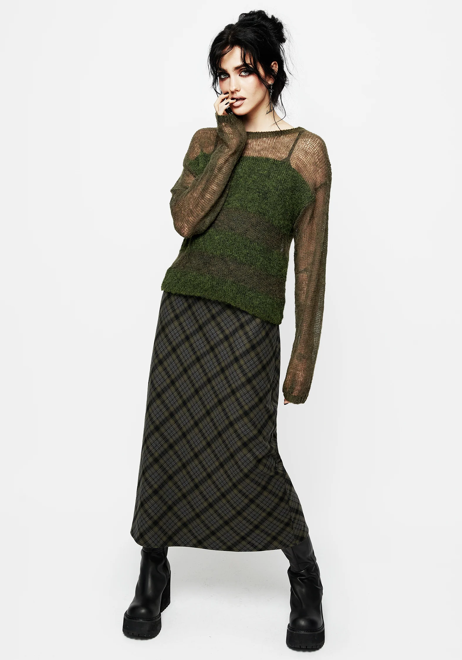 Reseda Check Midaxi Cami Dress - Image 6