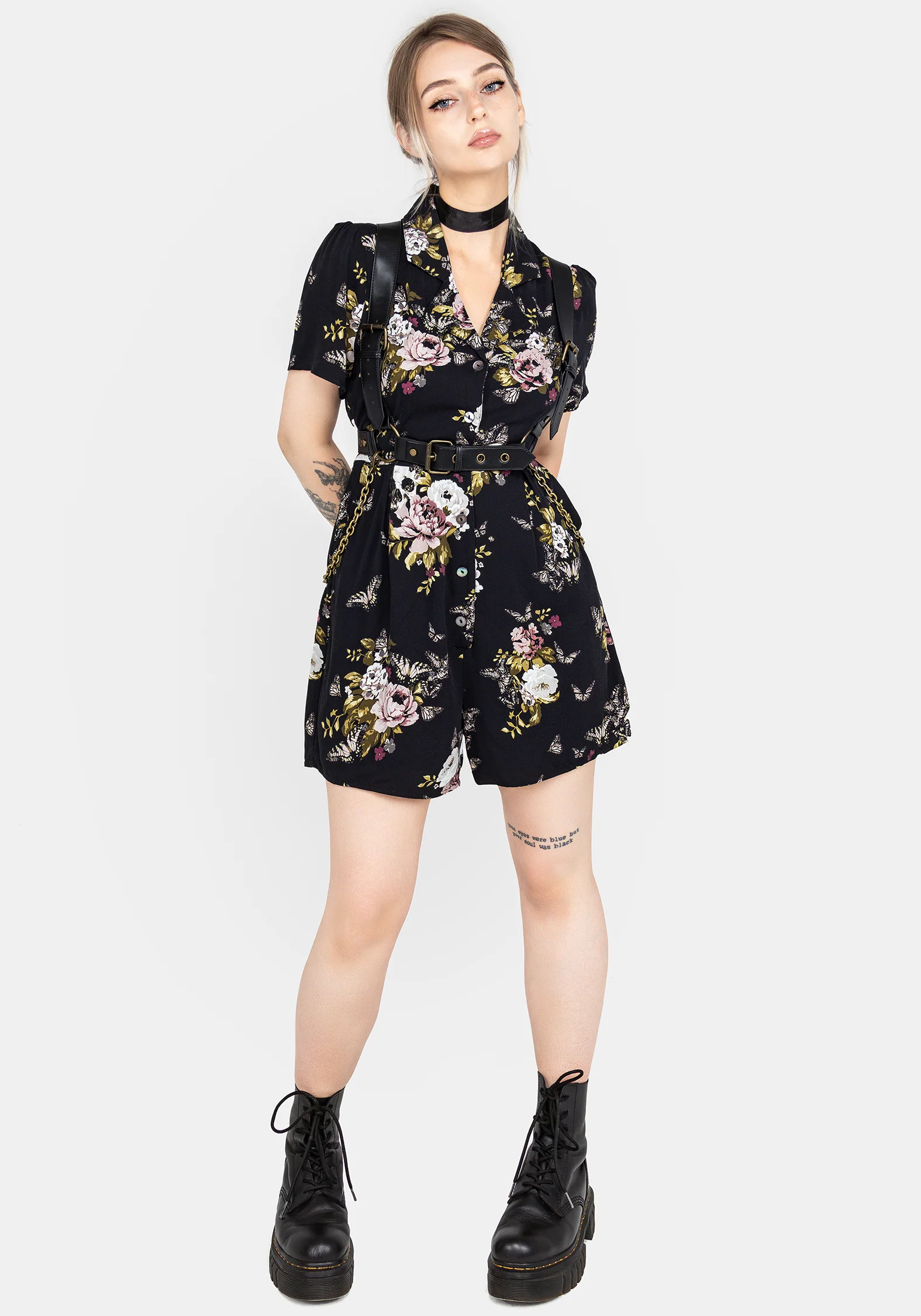 Revival Floral Button Up Playsuit - Image 4