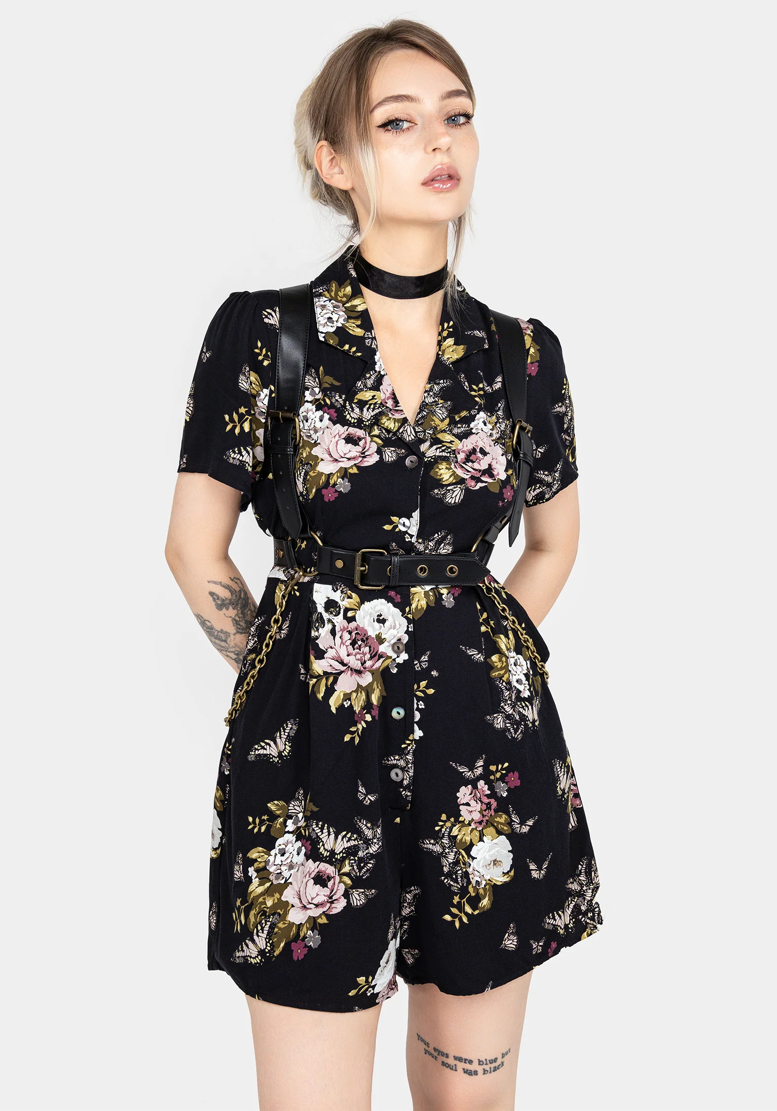 Revival Floral Button Up Playsuit - Image 7